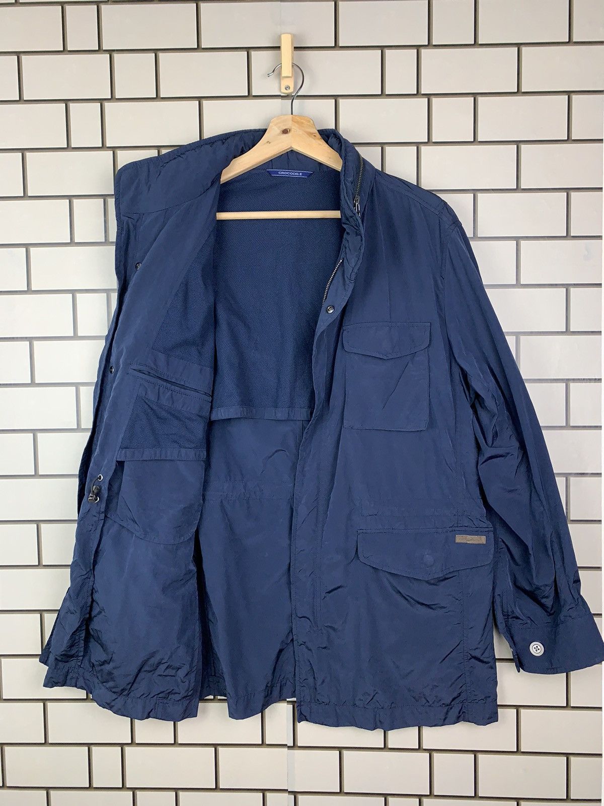 Japanese Brand × Vintage Vintage Japanese Brand Crocodile Chore Hoodie Jacket Size US L / EU 52-54 / 3 - 2 Thumbnail
