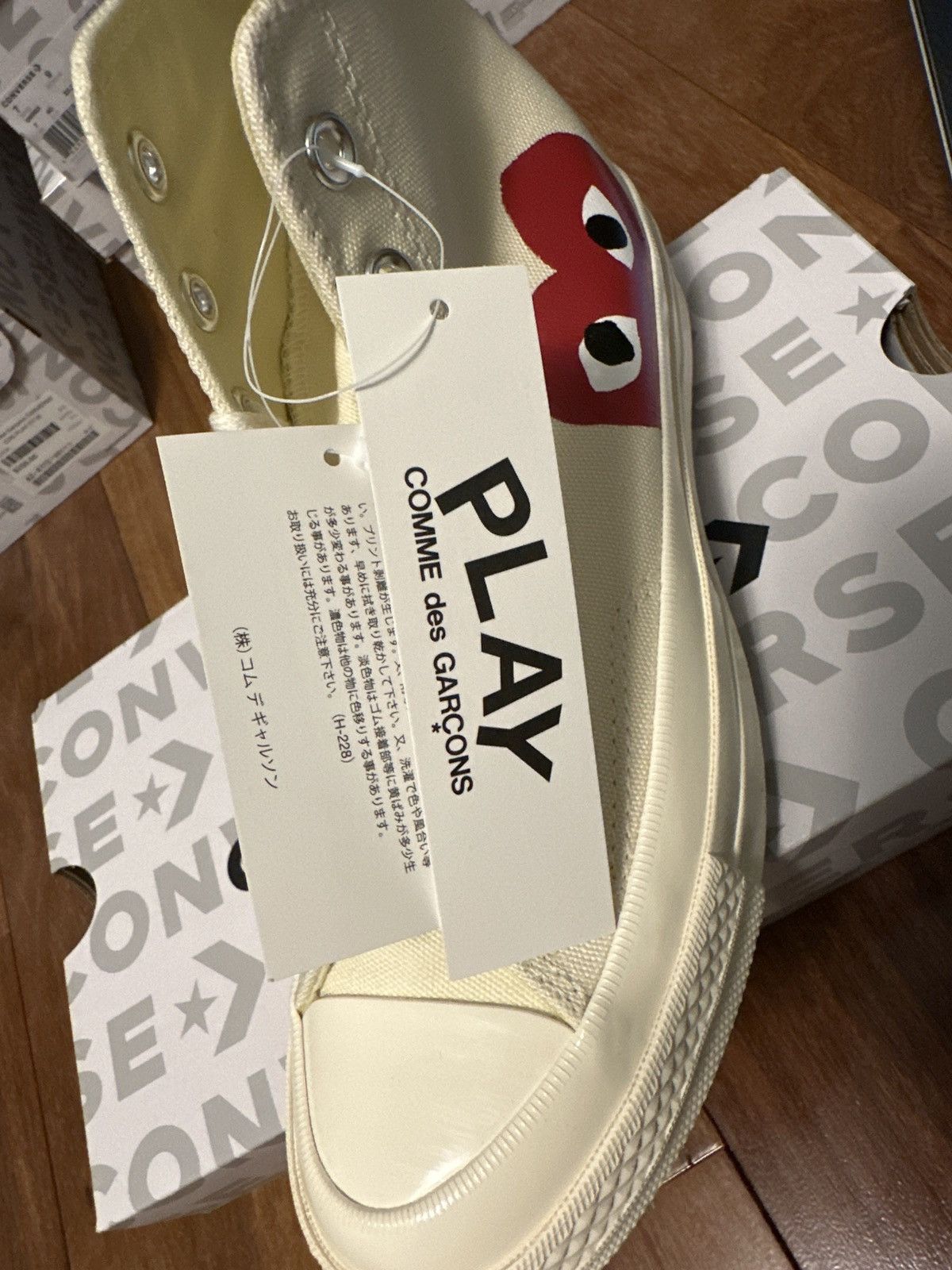 Comme des Garcons CDG Converse Comme des Garcons Chuck Taylor High White Cream Size US 8 / EU 41 - 6 Thumbnail