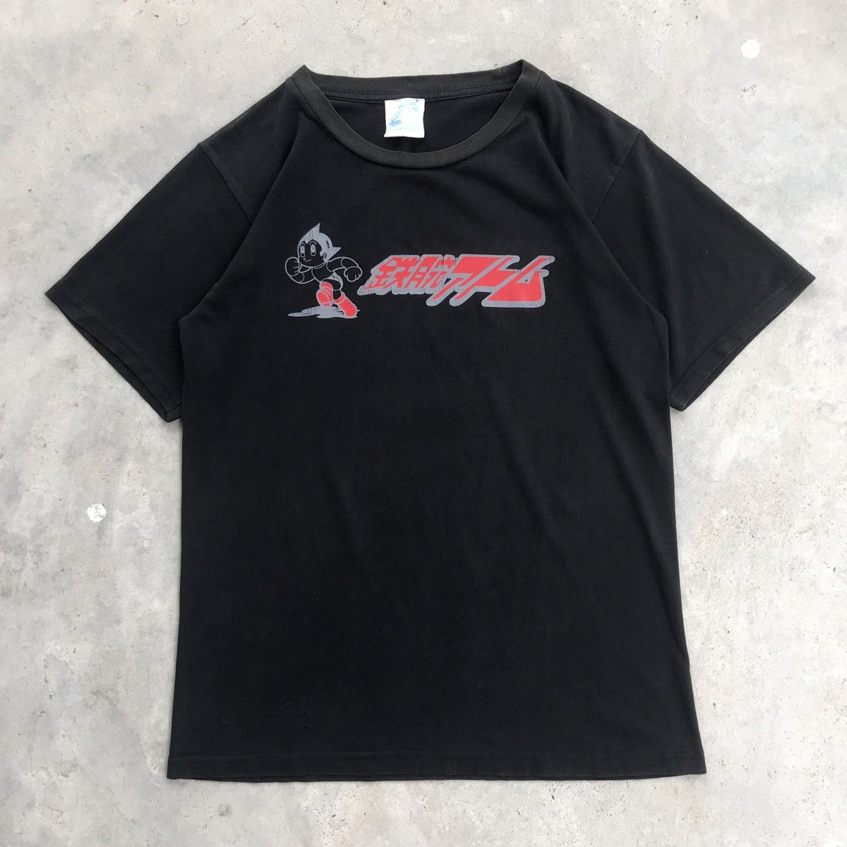 image of Anima x Cartoon Network 2000's Anime Astro Boy ( Mighty Atom ) T-Shirt in Black, Men's (Size Small)