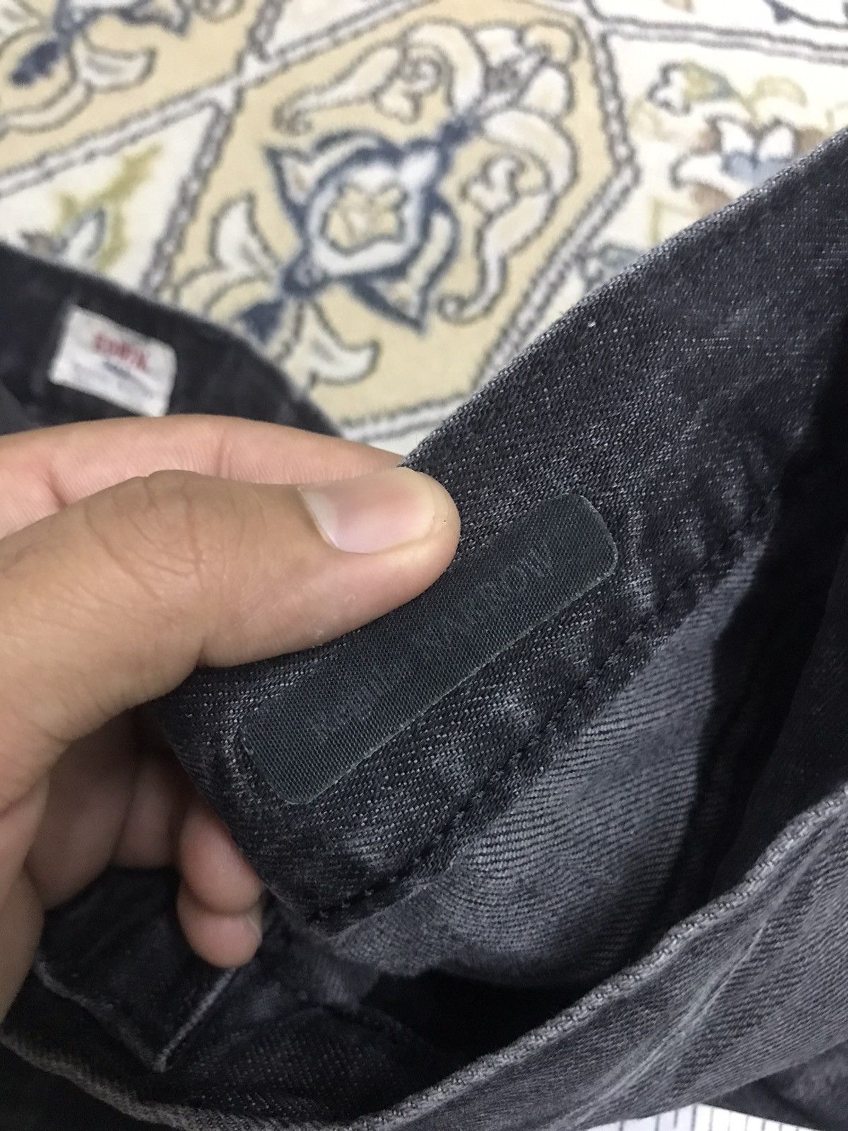 Edwin Vintage Edwin Distressed Stretchable Jeans Black Smoke Size US 33 - 18 Thumbnail