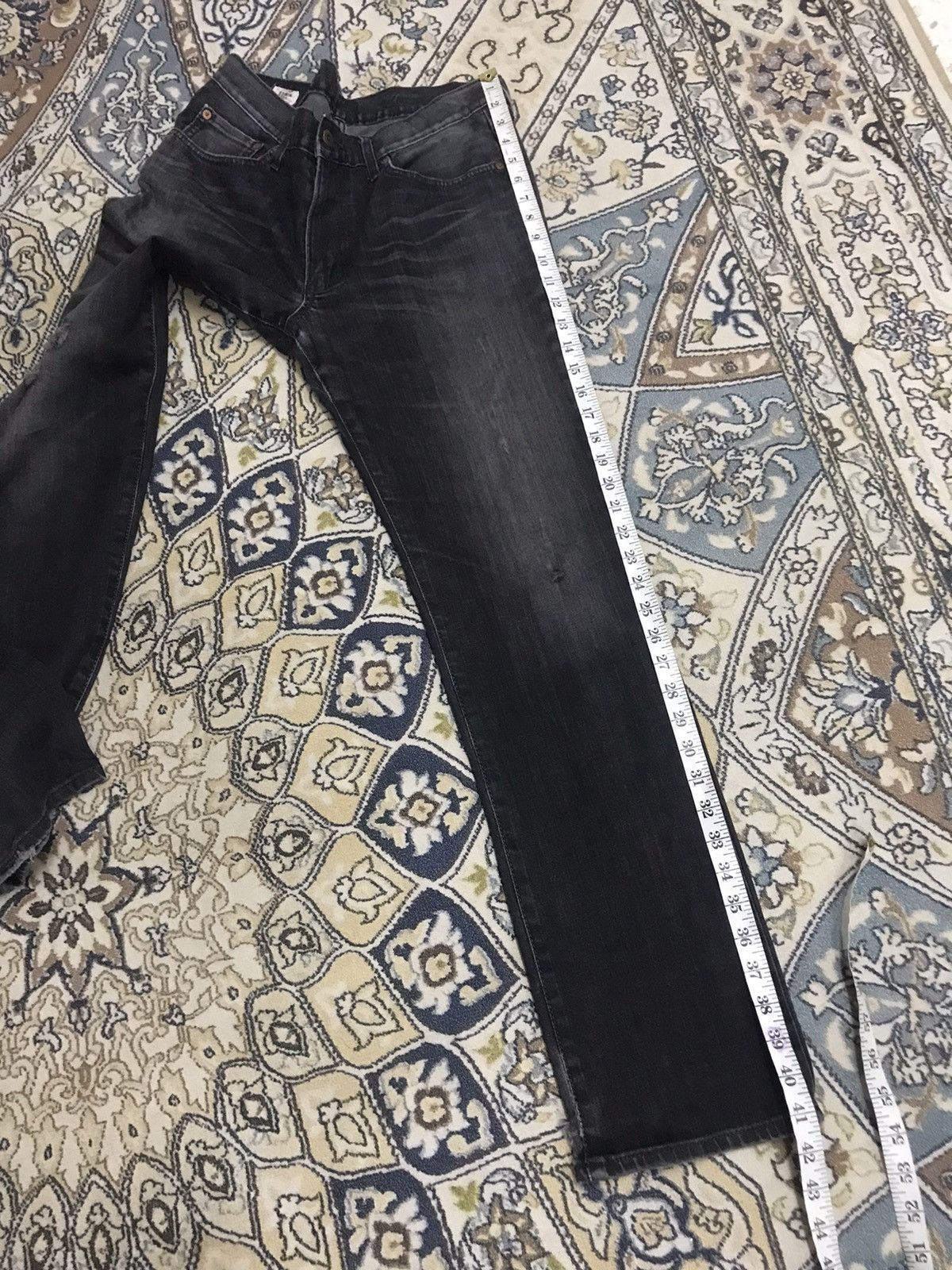 Edwin Vintage Edwin Distressed Stretchable Jeans Black Smoke Size US 33 - 25 Thumbnail