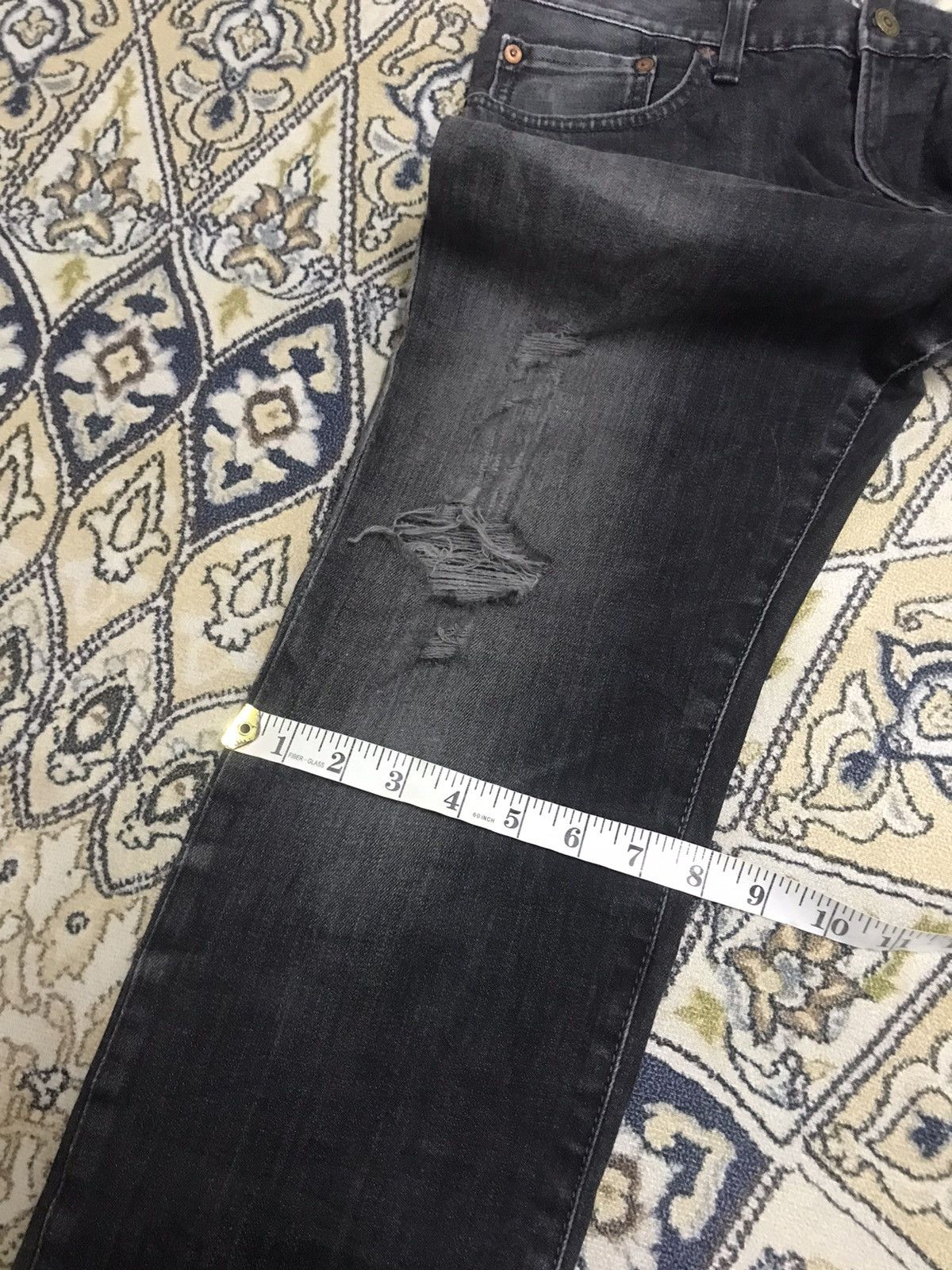 Edwin Vintage Edwin Distressed Stretchable Jeans Black Smoke Size US 33 - 22 Thumbnail