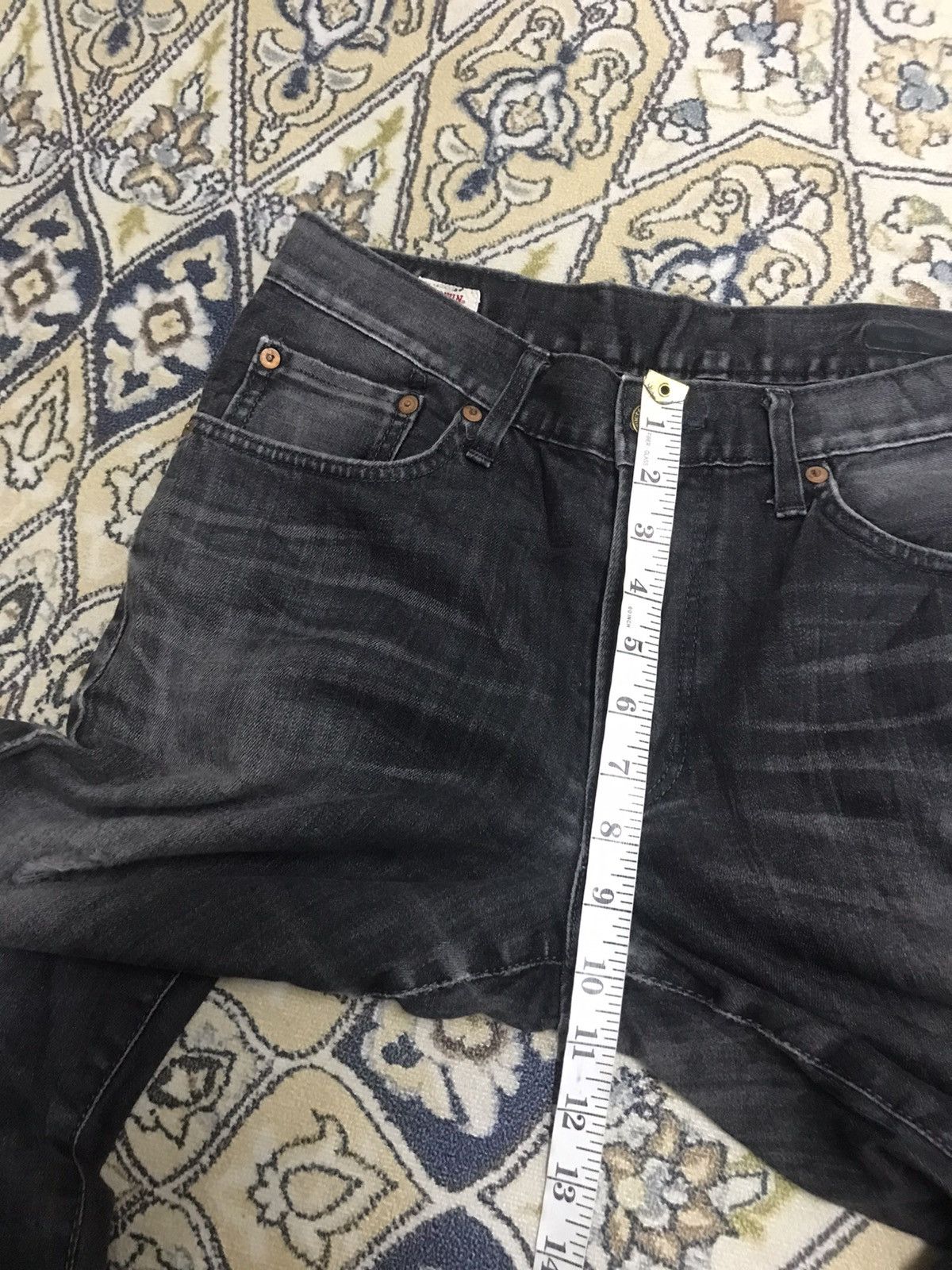 Edwin Vintage Edwin Distressed Stretchable Jeans Black Smoke Size US 33 - 20 Thumbnail
