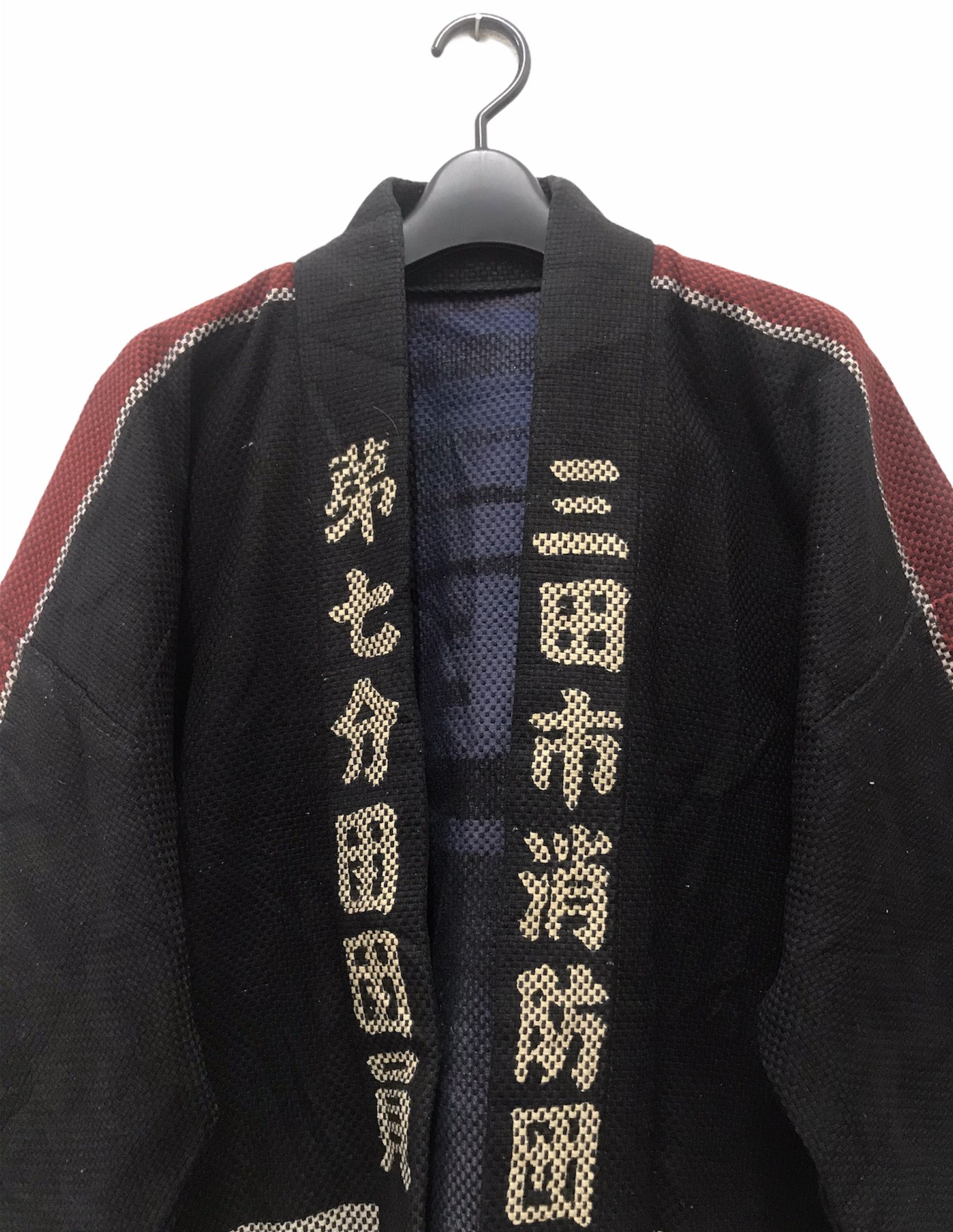 Indigo Vtg Sanjuro Happi Jacket Japanese Traditional Festival Haori Size US L / EU 52-54 / 3 - 3 Thumbnail