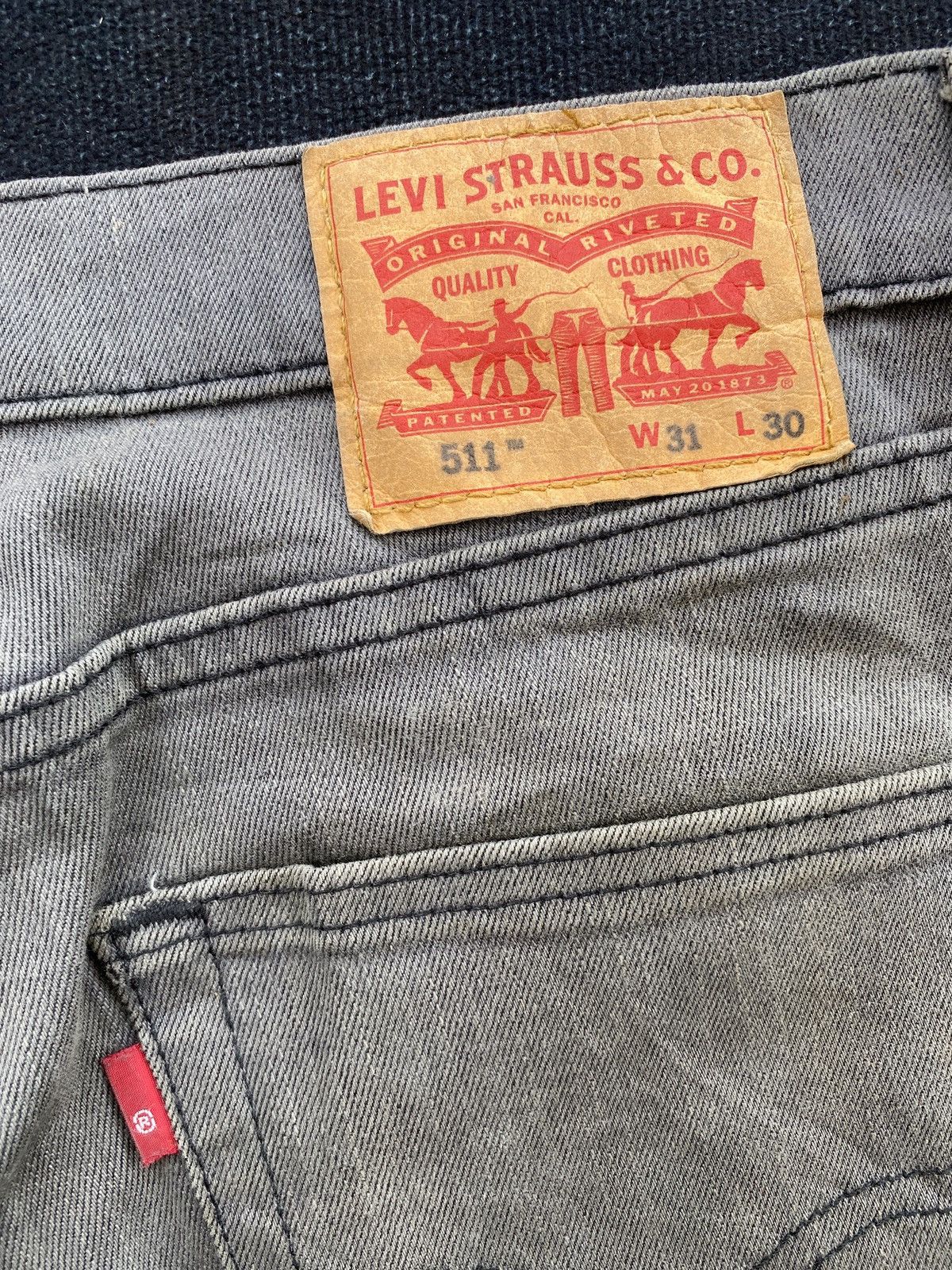 Jean × Levi's × Vintage VINTAGE LEVIS 511 JEANS FADED GREY -J430 Size US 32 / EU 48 - 10 Thumbnail