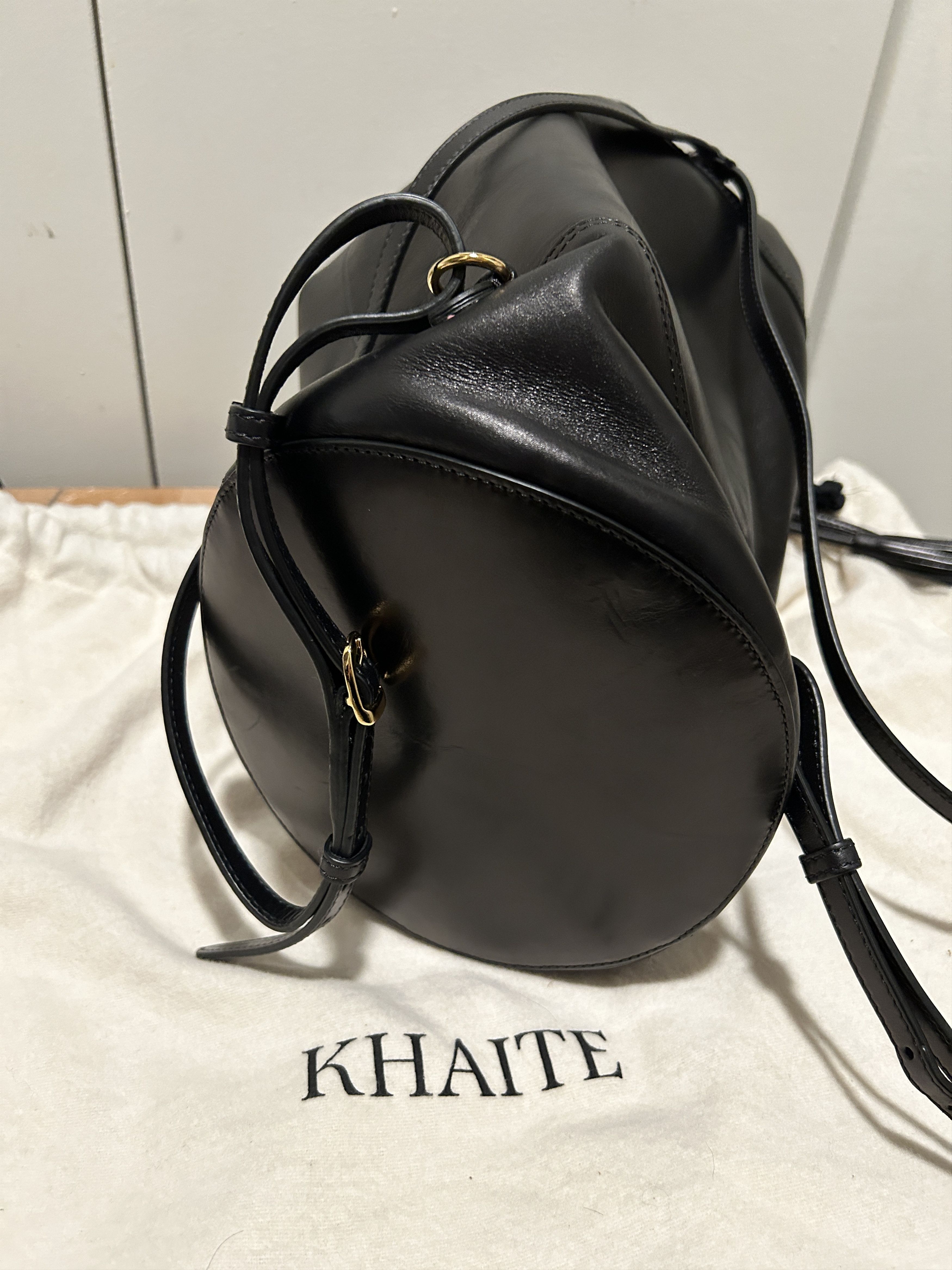 KHAITE Khaite Daphne Leather Backpack Women's Black Bag Calfskin Size ONE SIZE - 4 Thumbnail