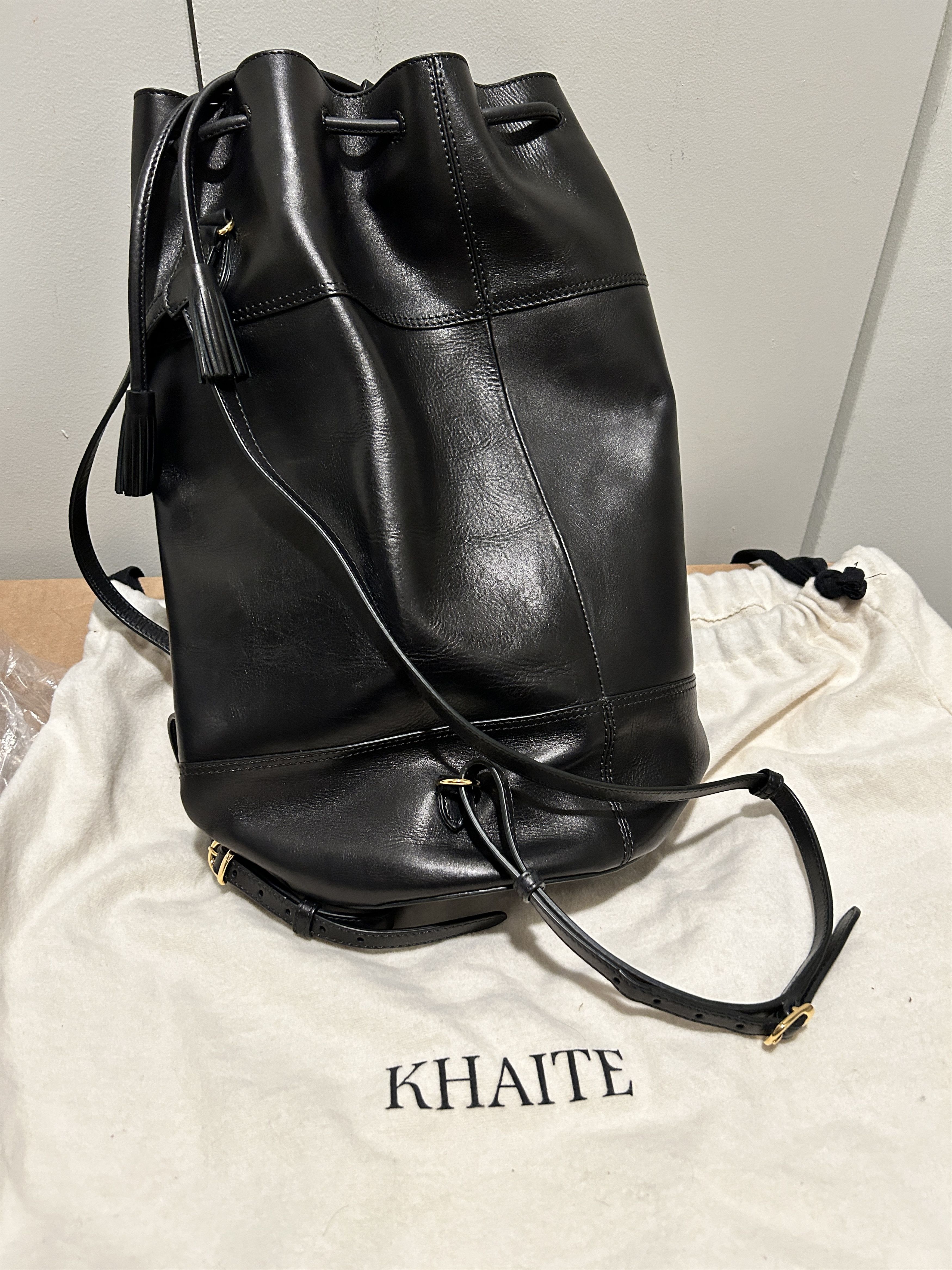 KHAITE Khaite Daphne Leather Backpack Women's Black Bag Calfskin Size ONE SIZE - 1 Thumbnail