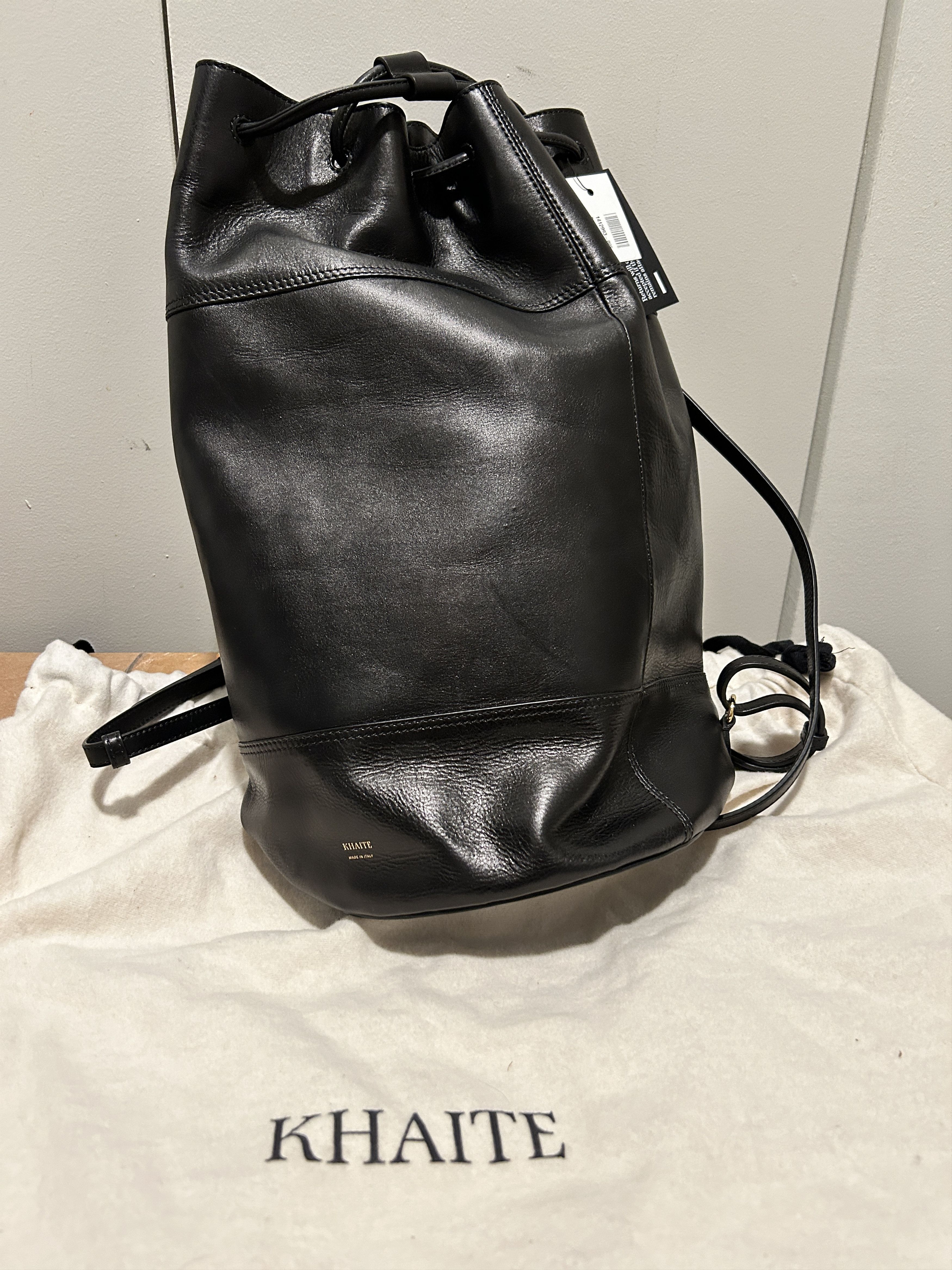 KHAITE Khaite Daphne Leather Backpack Women's Black Bag Calfskin Size ONE SIZE - 3 Thumbnail