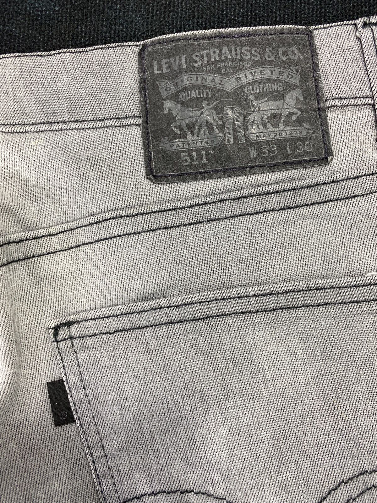 Jean × Levi's × Vintage VINTAGE LEVIS 511 JEANS FADED GREY -J433 Size US 34 / EU 50 - 9 Thumbnail