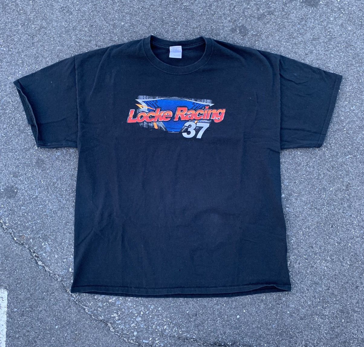 Racing × Vintage Y2k Jeff Locke Racing Servicing Formula 1 Graphic Tee ...