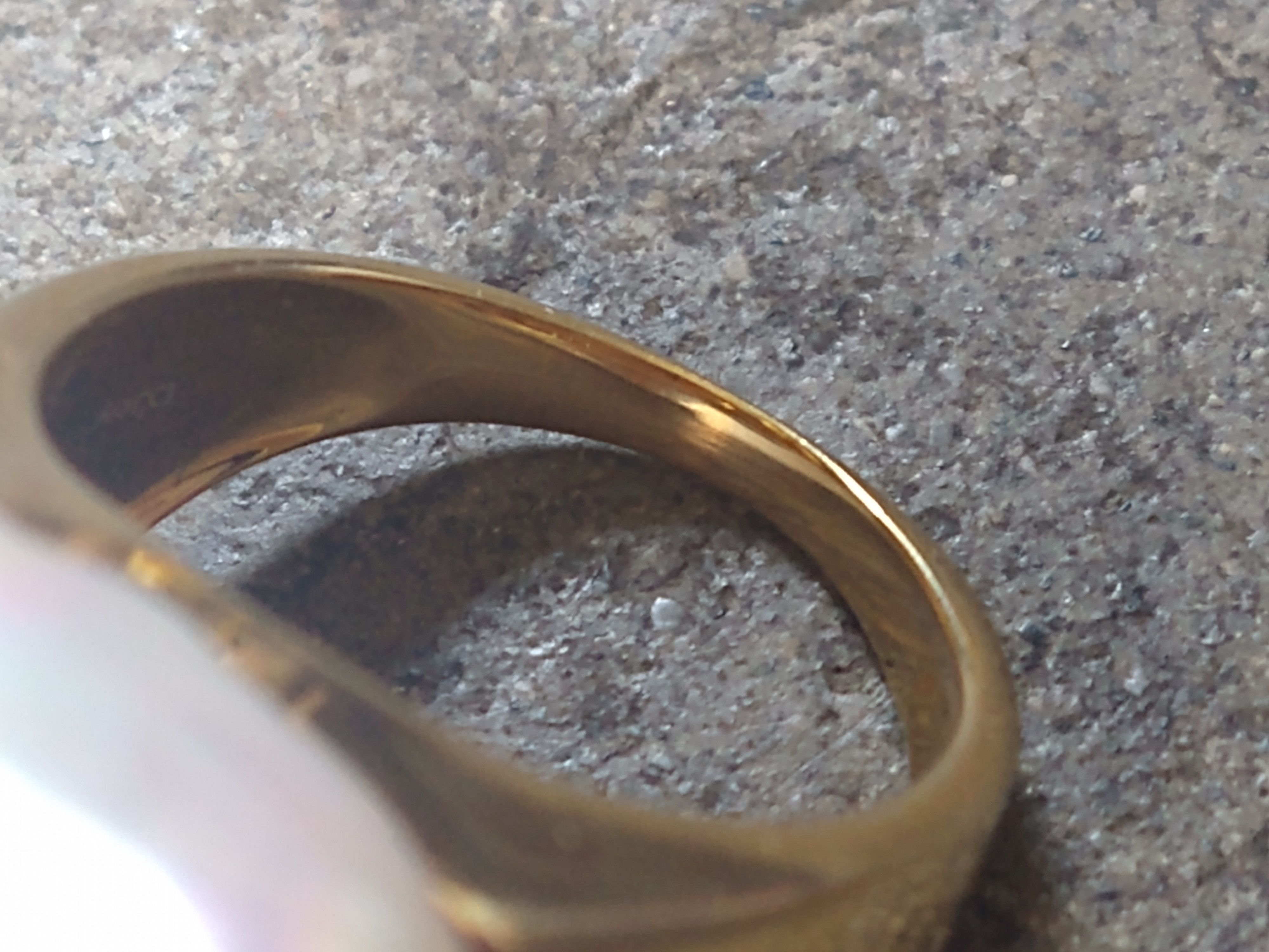 Jewelry × Sterling Silver Sterling Silver Ring Size 8.25 Baroque Pearl Modern Gold Size ONE SIZE - 10 Thumbnail