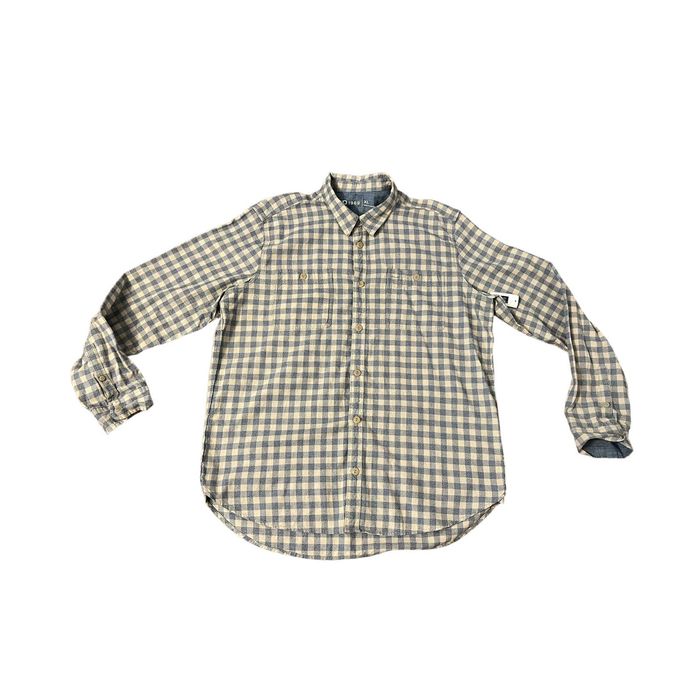 Gap Gap Checkered Mens Blue/White XL Button-Down Shirt NWT. | Grailed