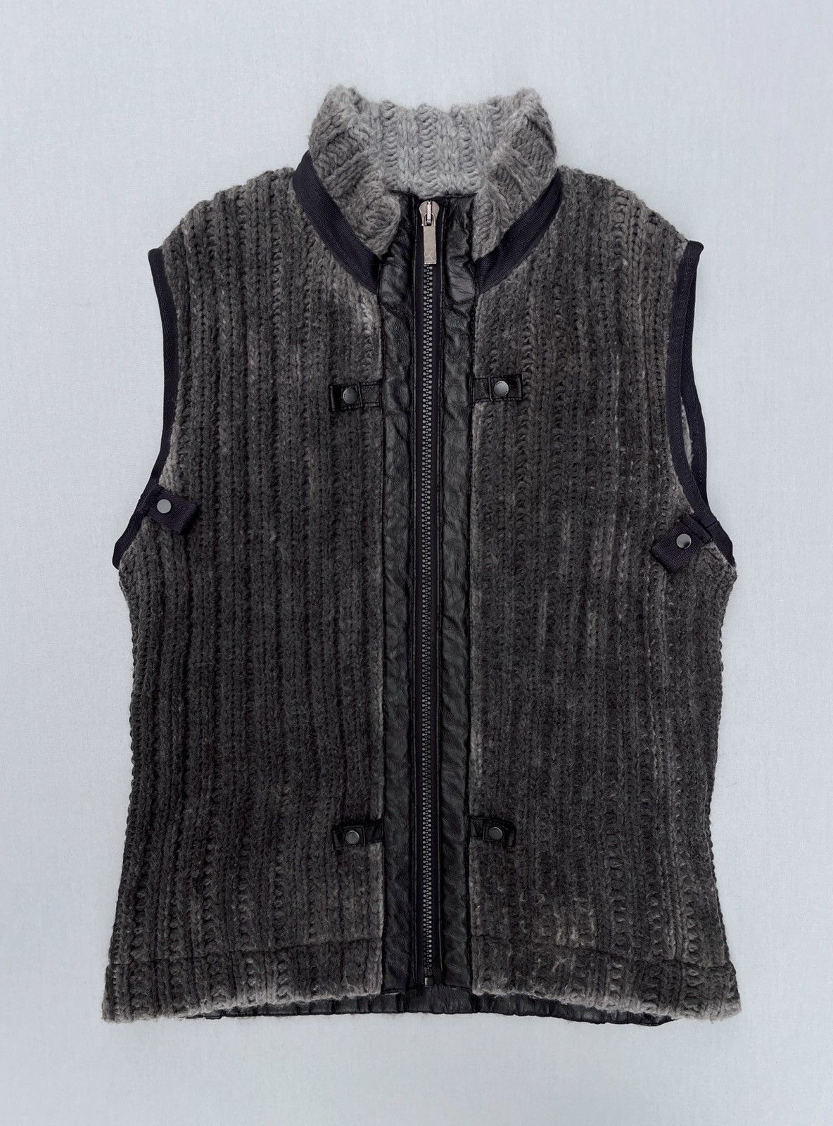 image of Avant Garde x Hugo Boss Boss Orange Heavy Knit Grail Vest in Grey, Men's (Size Medium)