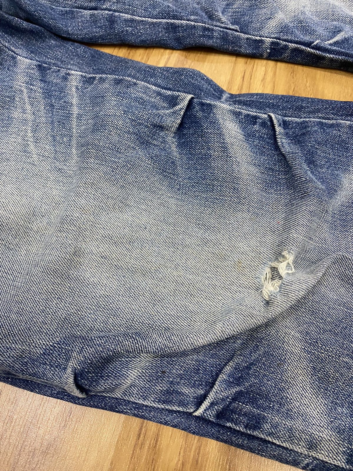 Japanese Brand PPFM Double Inside Pocket Button Distressed Jeans Size US 30 / EU 46 - 7 Thumbnail
