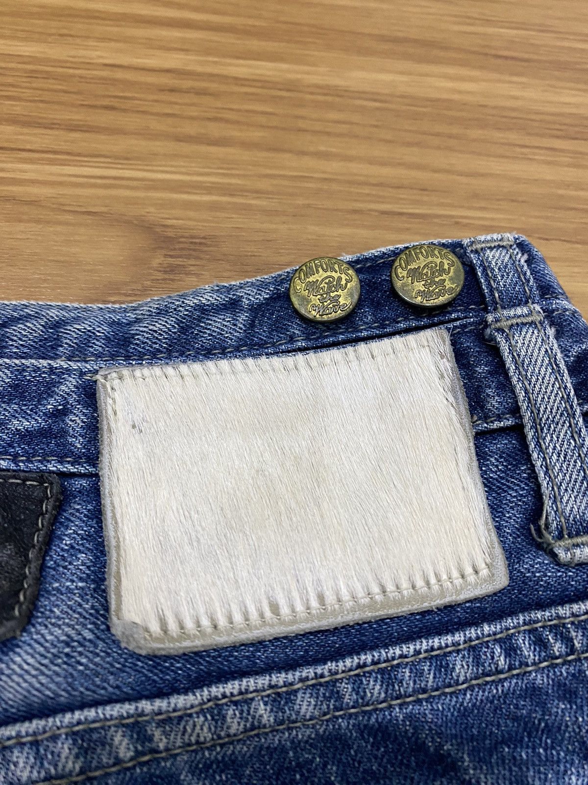 Japanese Brand PPFM Double Inside Pocket Button Distressed Jeans Size US 30 / EU 46 - 20 Thumbnail