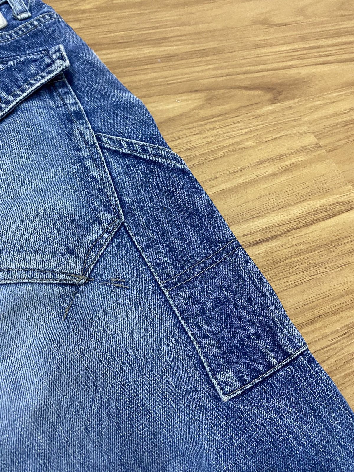 Japanese Brand PPFM Double Inside Pocket Button Distressed Jeans Size US 30 / EU 46 - 19 Thumbnail