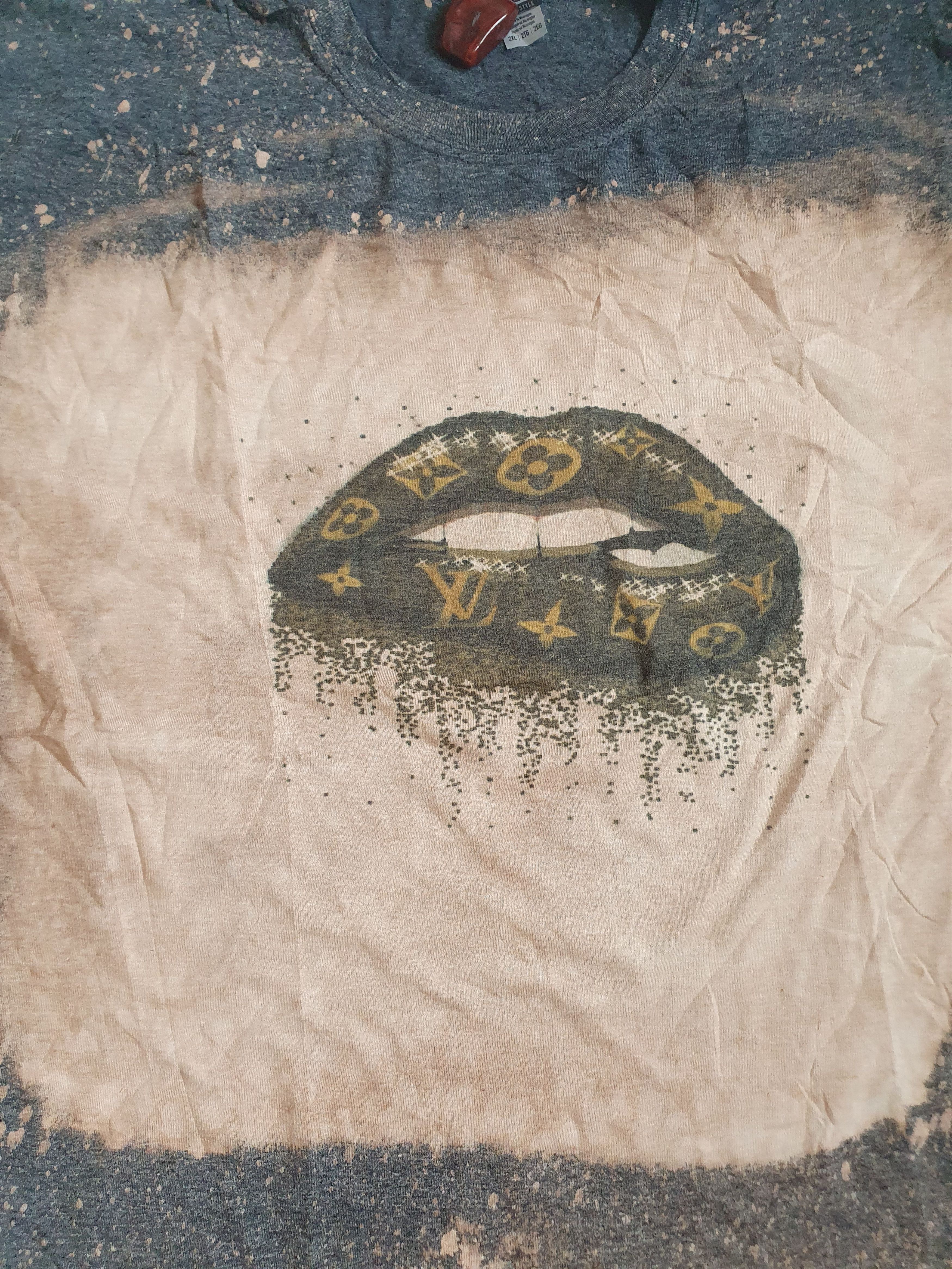 Gildan Gildan Tye Die custom made LIPS SWAG tee,sz XXL Size US XXL / EU 58 / 5 - 6 Thumbnail