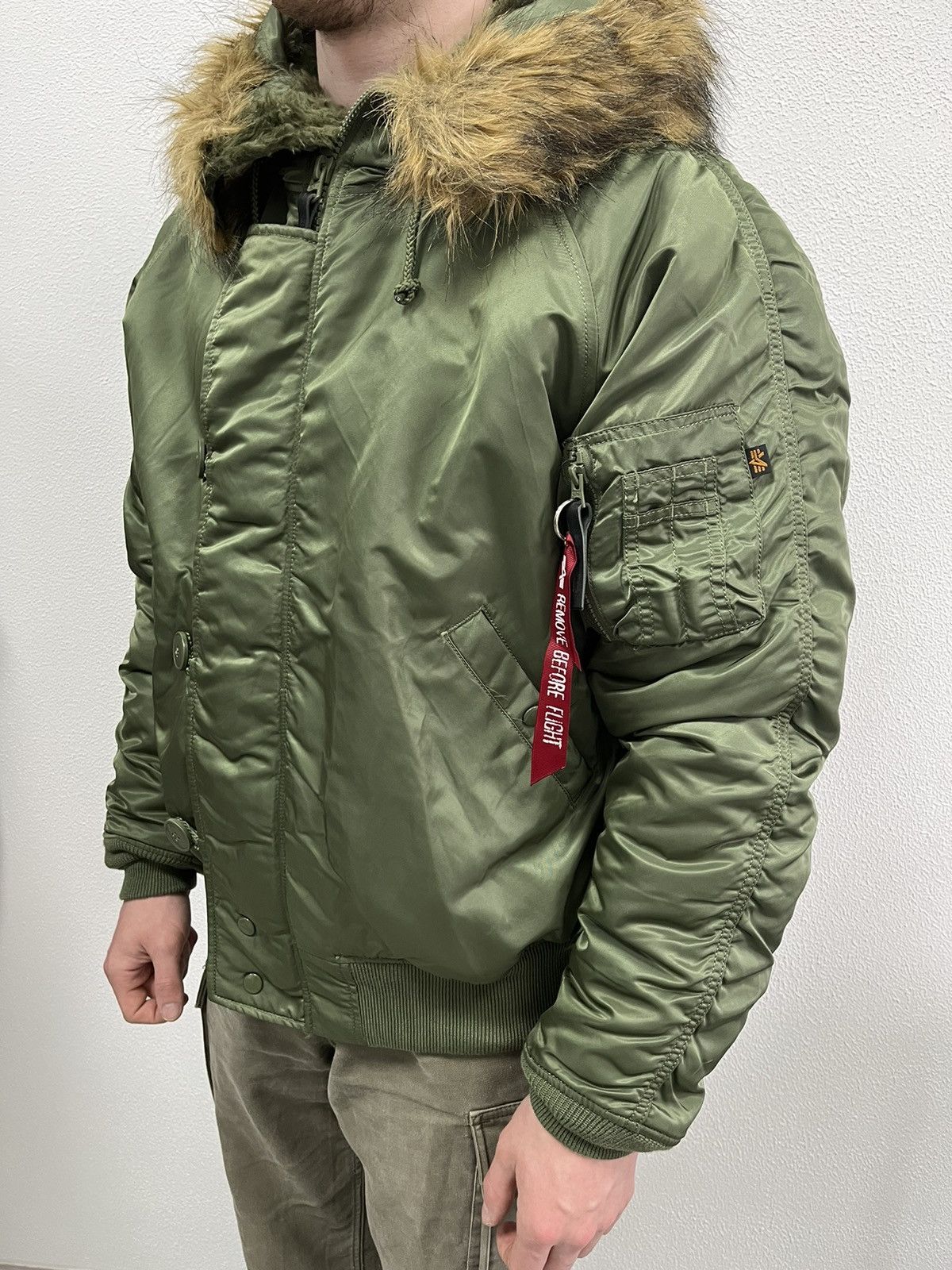 Alpha Industries CWU Olive Green Flying Bomber Jacket