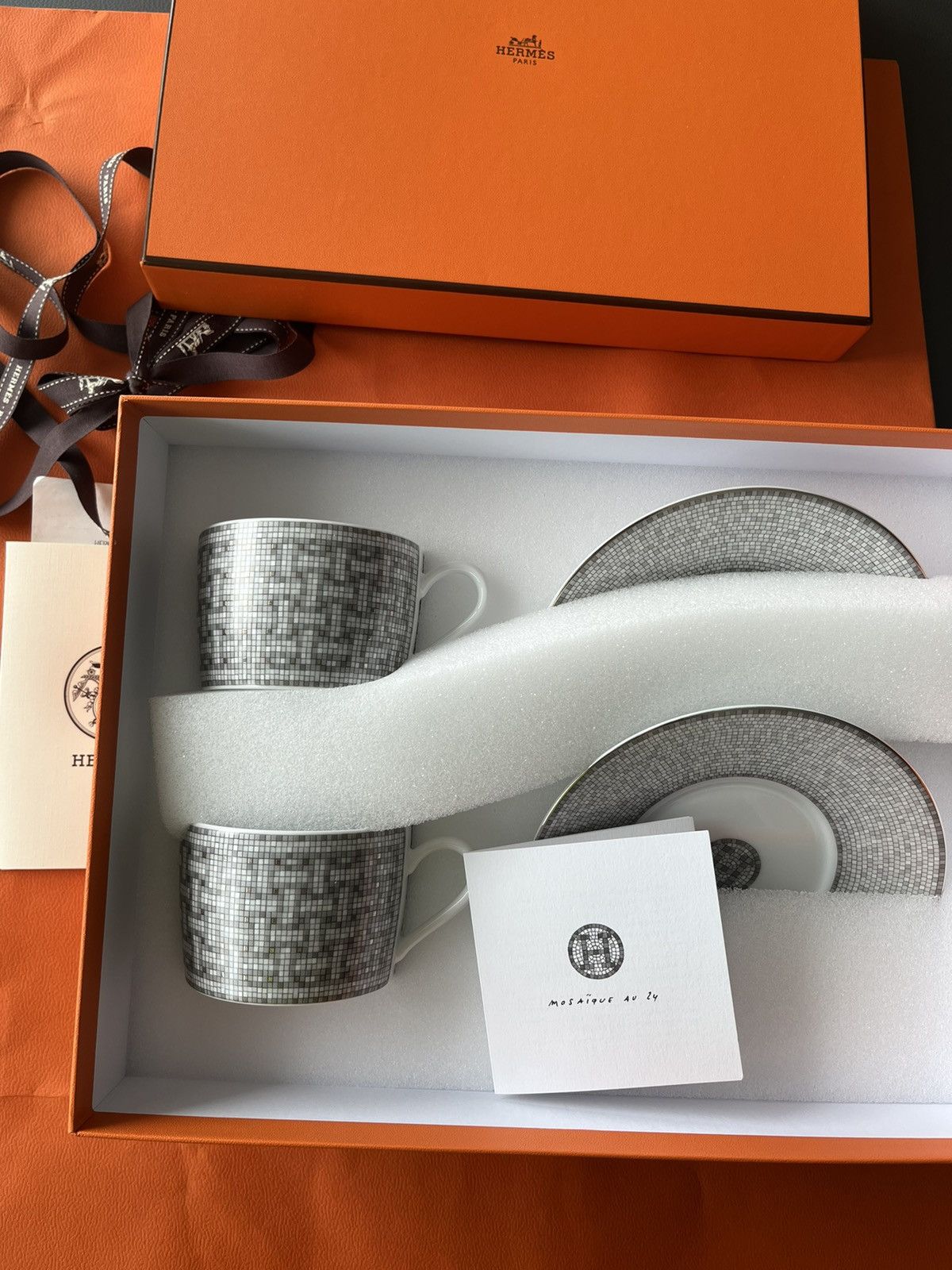 Hermes Classic Brand New Hermes H Logo Mosaique Two Sets Size ONE SIZE - 8 Thumbnail