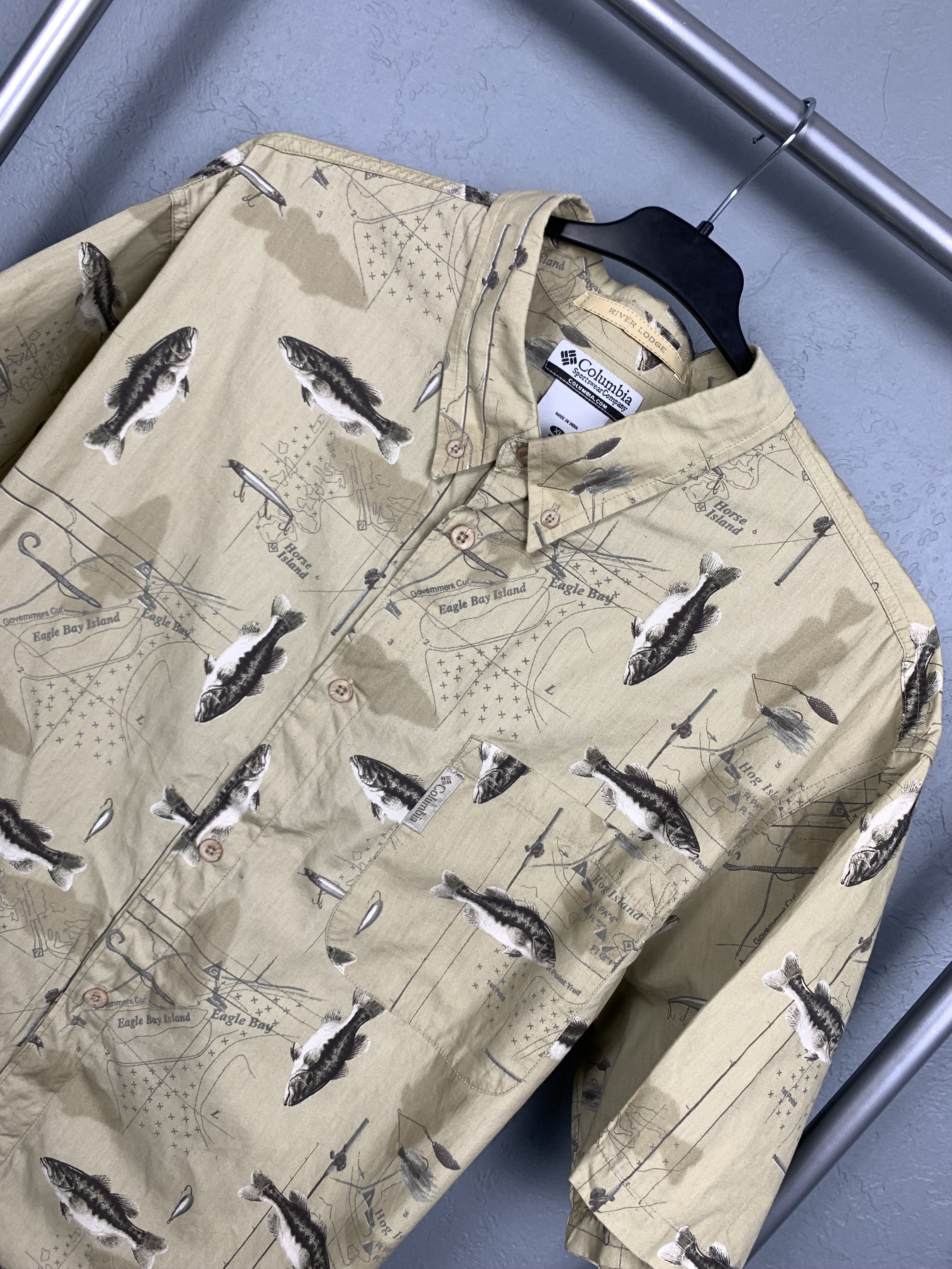 Columbia Columbia Fisherman Hawaiian Shirt Fish Size US XL / EU 56 / 4 - 2 Thumbnail