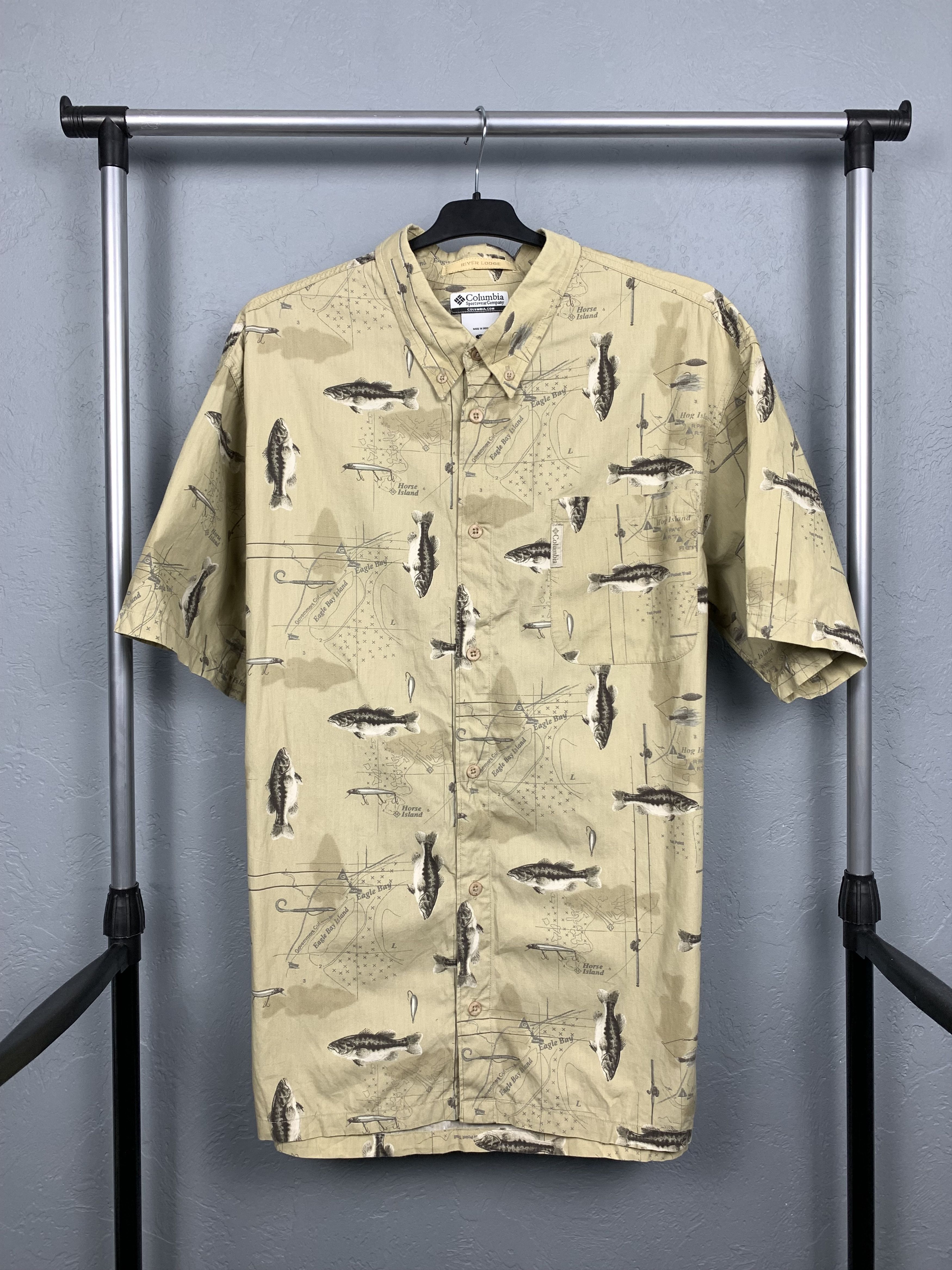 Columbia Columbia Fisherman Hawaiian Shirt Fish Size US XL / EU 56 / 4 - 1 Thumbnail