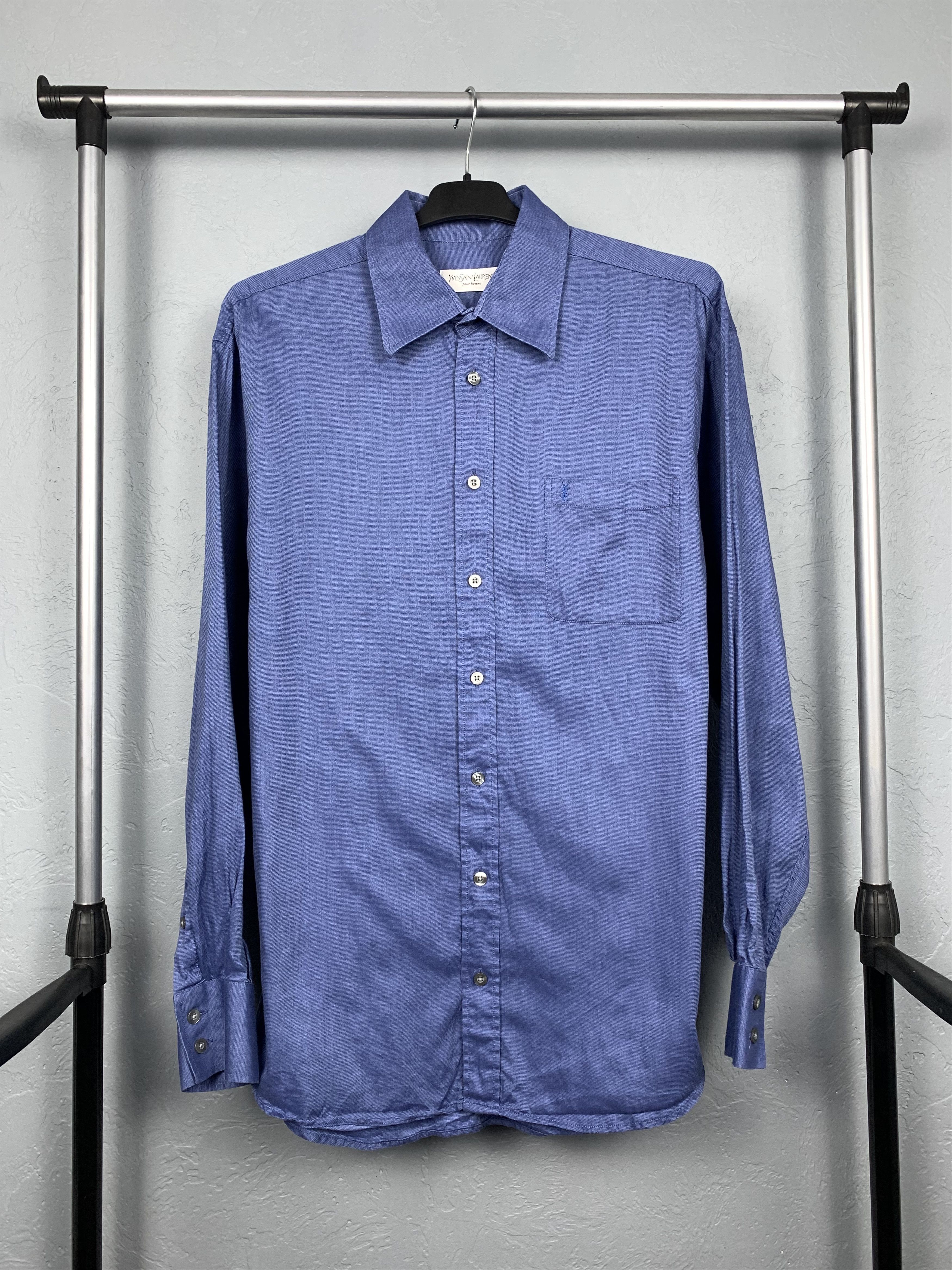 Yves Saint Laurent Yves Saint Laurent YSL mens long sleeve shirt Size US L / EU 52-54 / 3 - 1 Thumbnail
