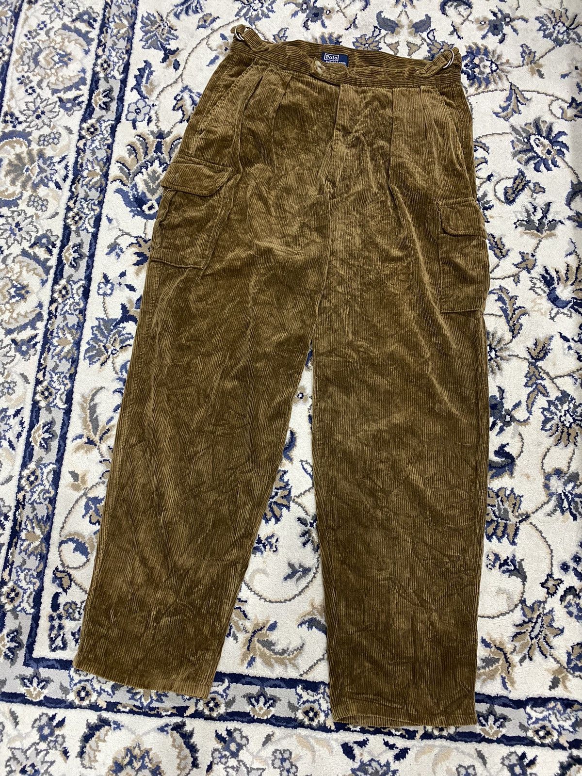 Polo Ralph Lauren Polo Ralph Lauren Multipocket Cargo Corduroy Wide Pants Size US 33 - 3 Thumbnail