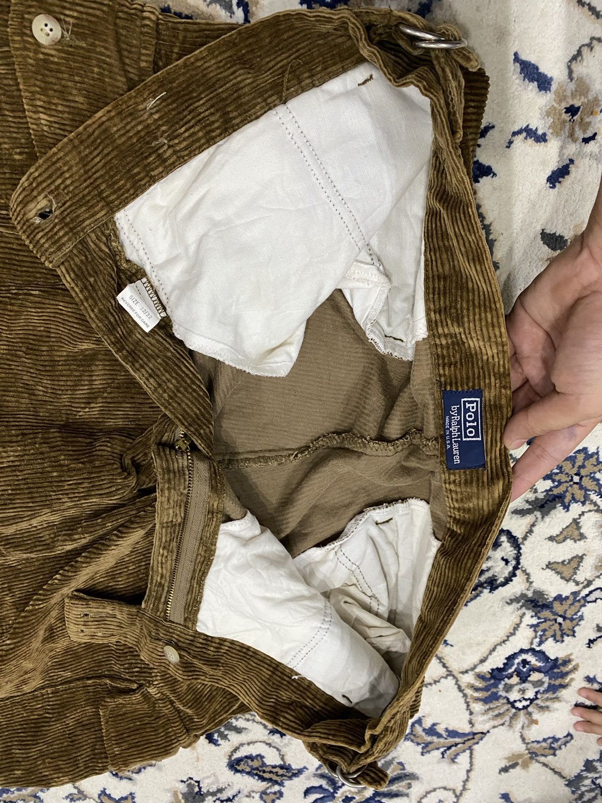 Polo Ralph Lauren Polo Ralph Lauren Multipocket Cargo Corduroy Wide Pants Size US 33 - 13 Thumbnail