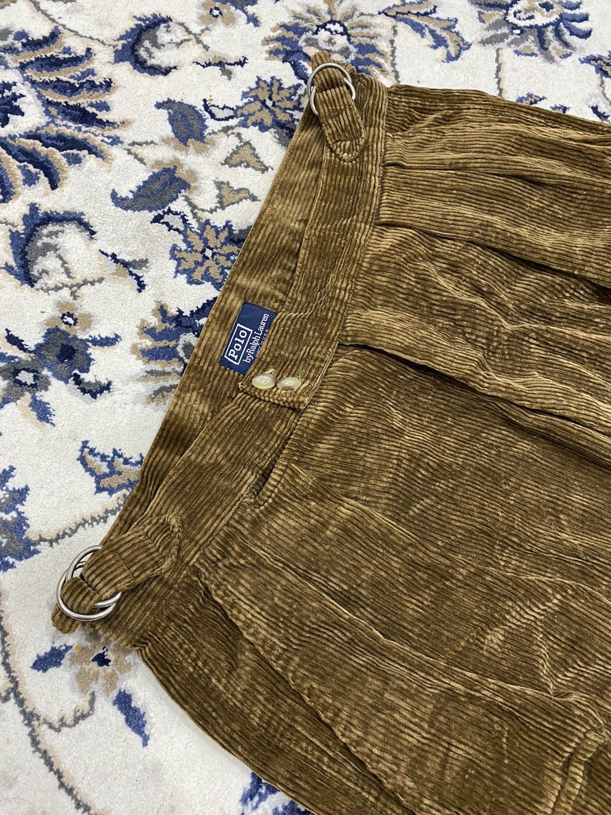 Polo Ralph Lauren Polo Ralph Lauren Multipocket Cargo Corduroy Wide Pants Size US 33 - 4 Thumbnail