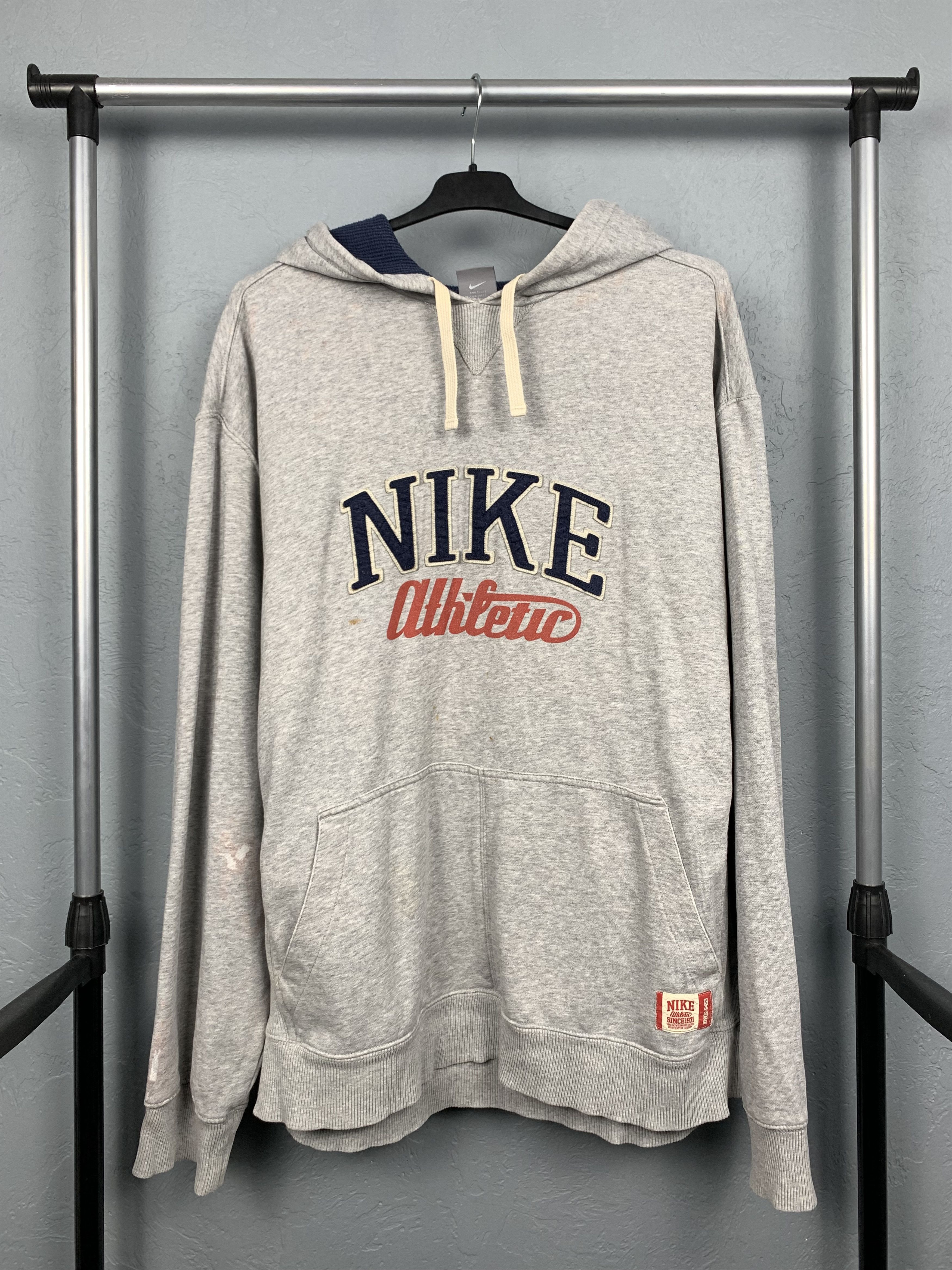 Nike × Vintage Nike Athletic Faded Vintage Mens Hoodie Y2K Size US XXL / EU 58 / 5 - 1 Thumbnail