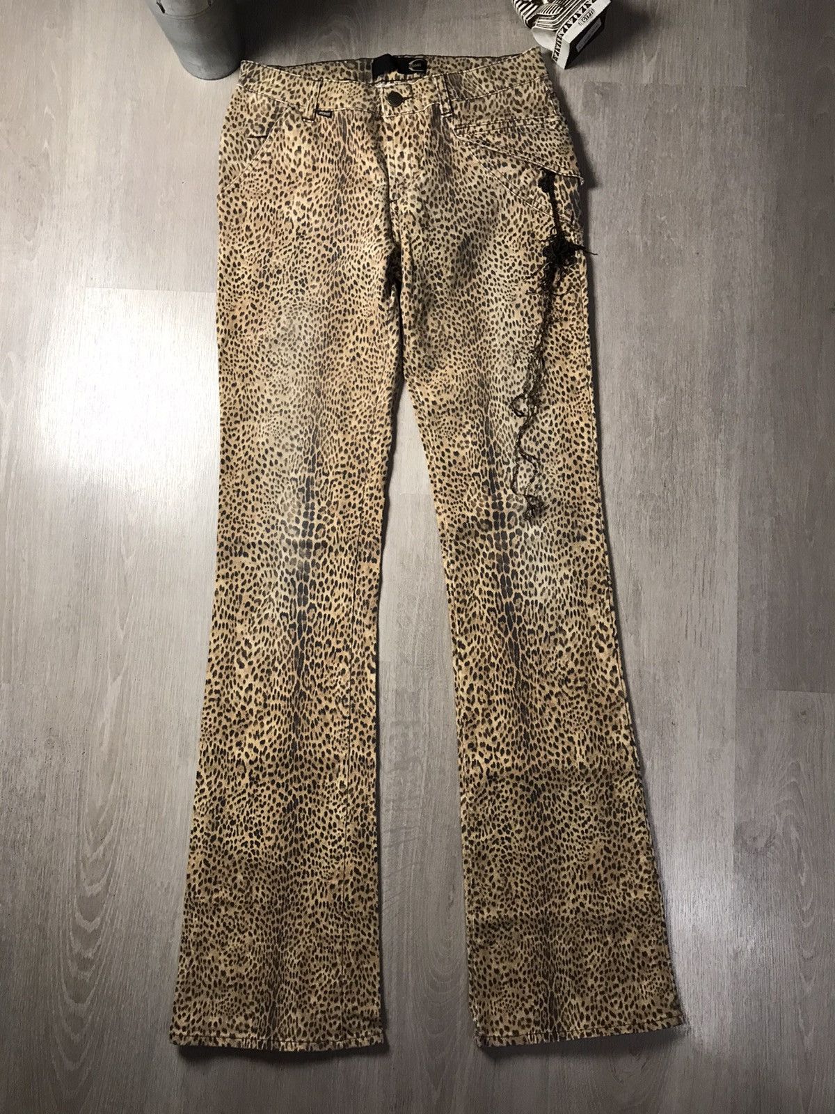 Just Cavalli 00s Just Cavalli Leopard Print archive Baggy Jeans  