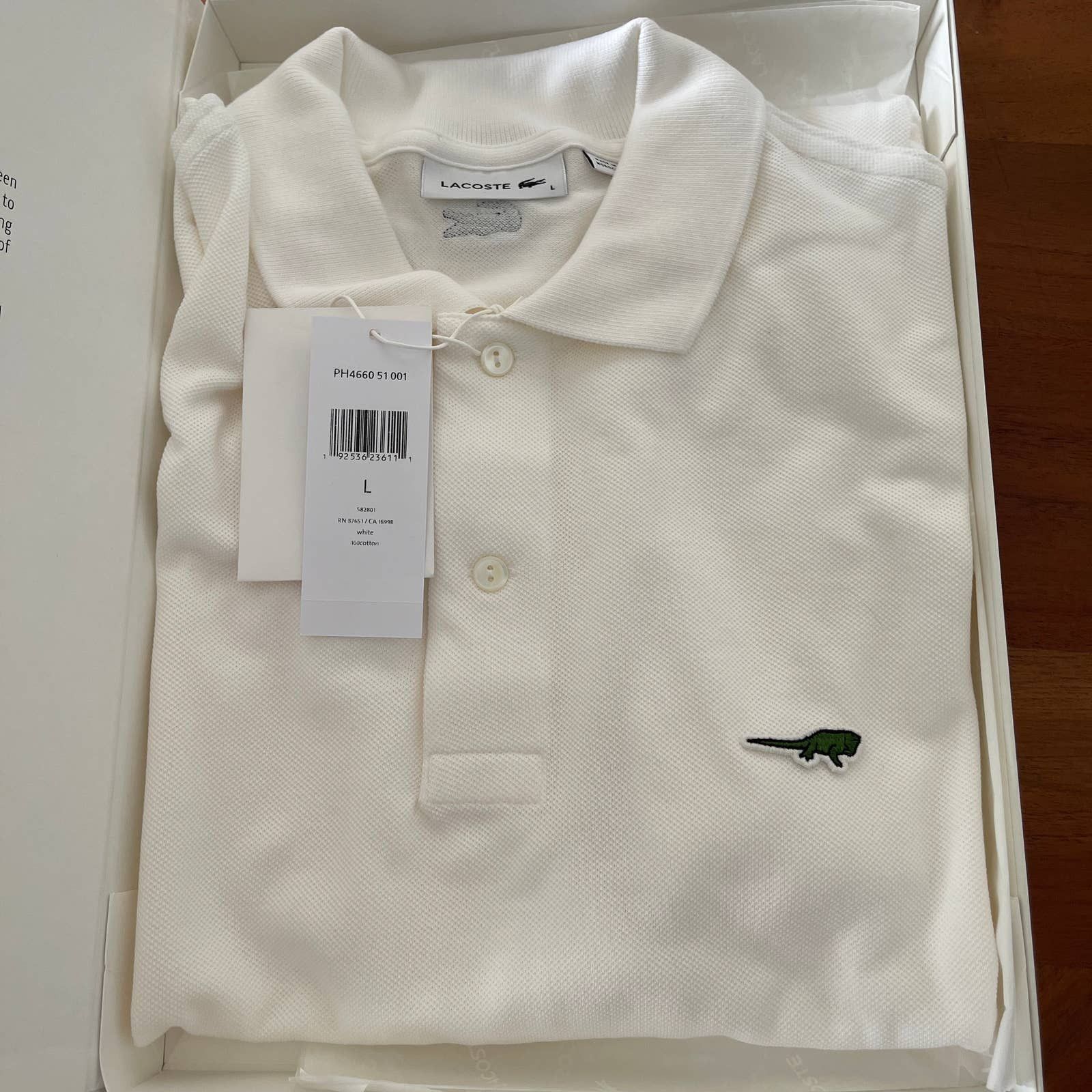 Lacoste Lacoste Save Our Species Iguana Large White Polo Shirt Grailed