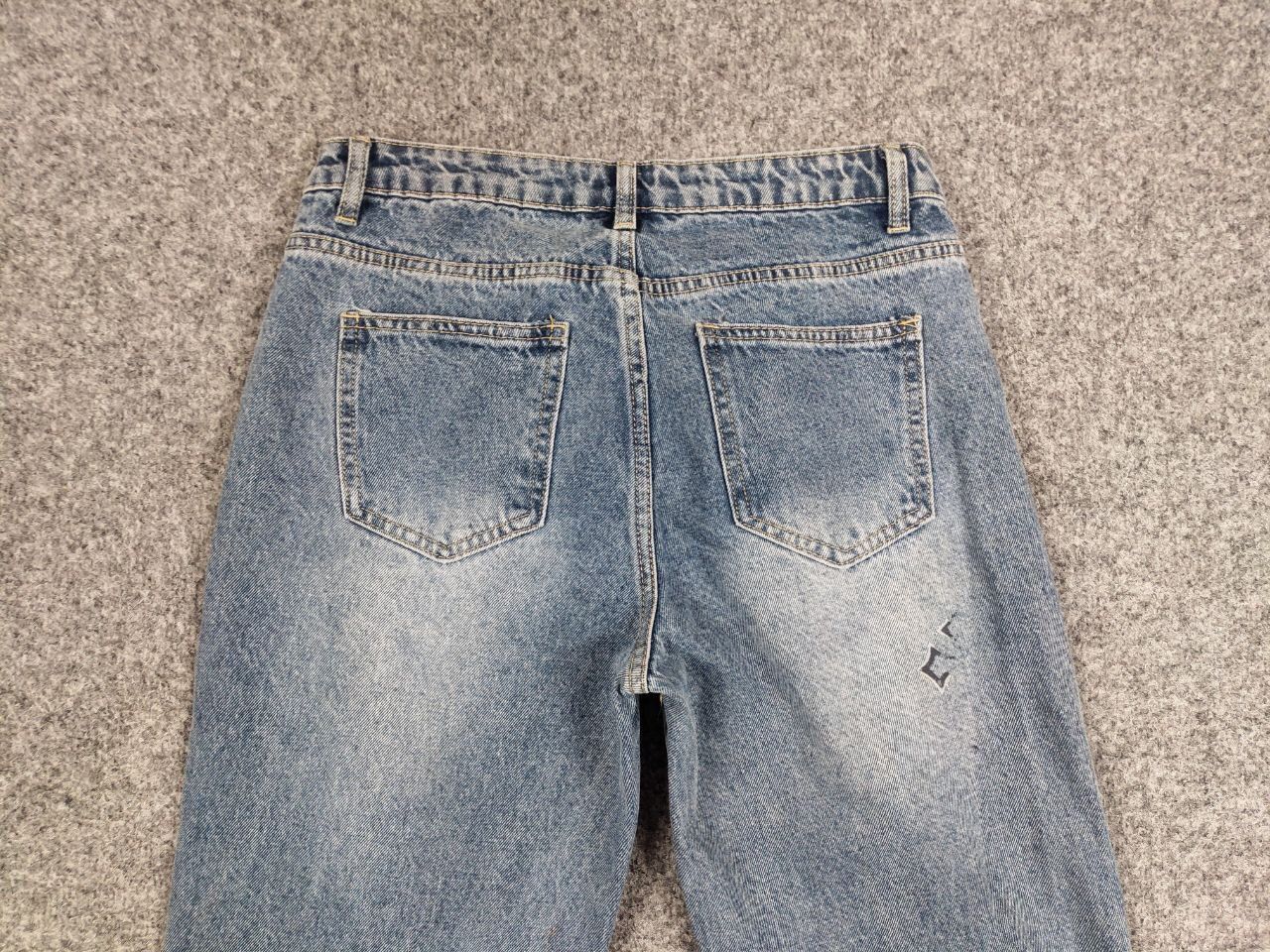 Handmade Vintage Custom Chrome Hearts Print Handmade Denim Jeans Size 28" / US 6 / IT 42 - 16 Thumbnail