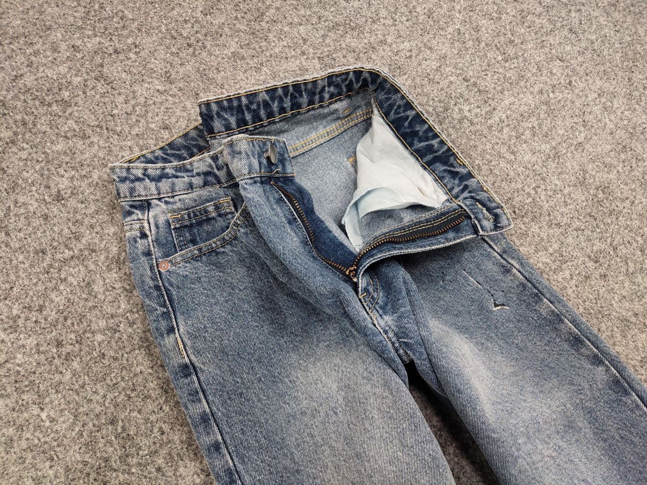 Handmade Vintage Custom Chrome Hearts Print Handmade Denim Jeans Size 28" / US 6 / IT 42 - 13 Thumbnail