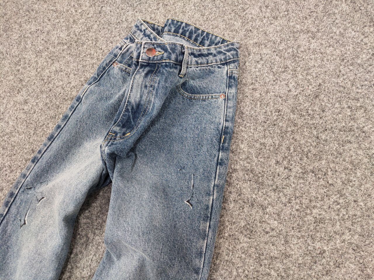 Handmade Vintage Custom Chrome Hearts Print Handmade Denim Jeans Size 28" / US 6 / IT 42 - 4 Thumbnail