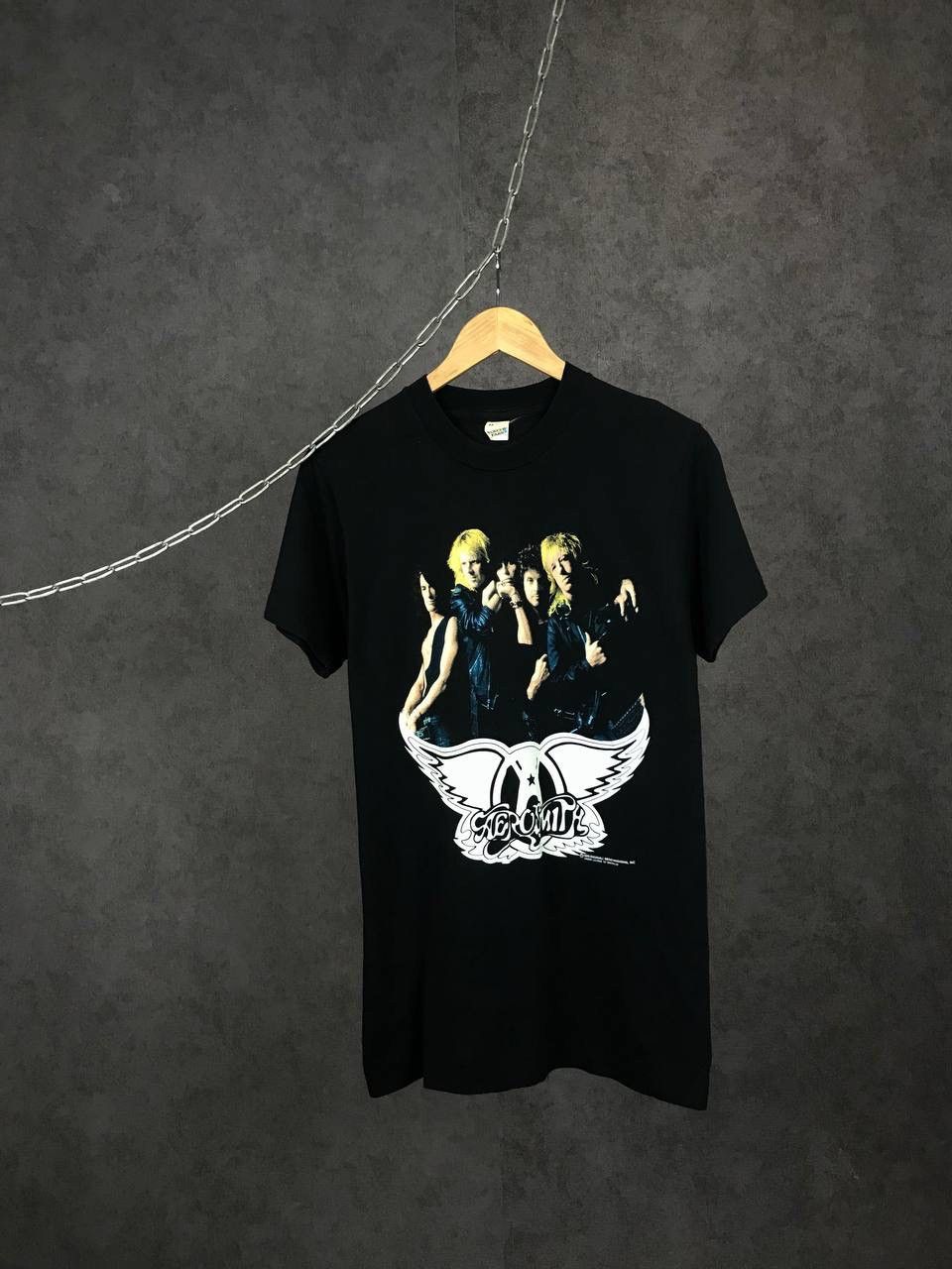 Aerosmith Aerosmith 1989 American vintage overprinted rock band tee Size US M / EU 48-50 / 2 - 1 Thumbnail