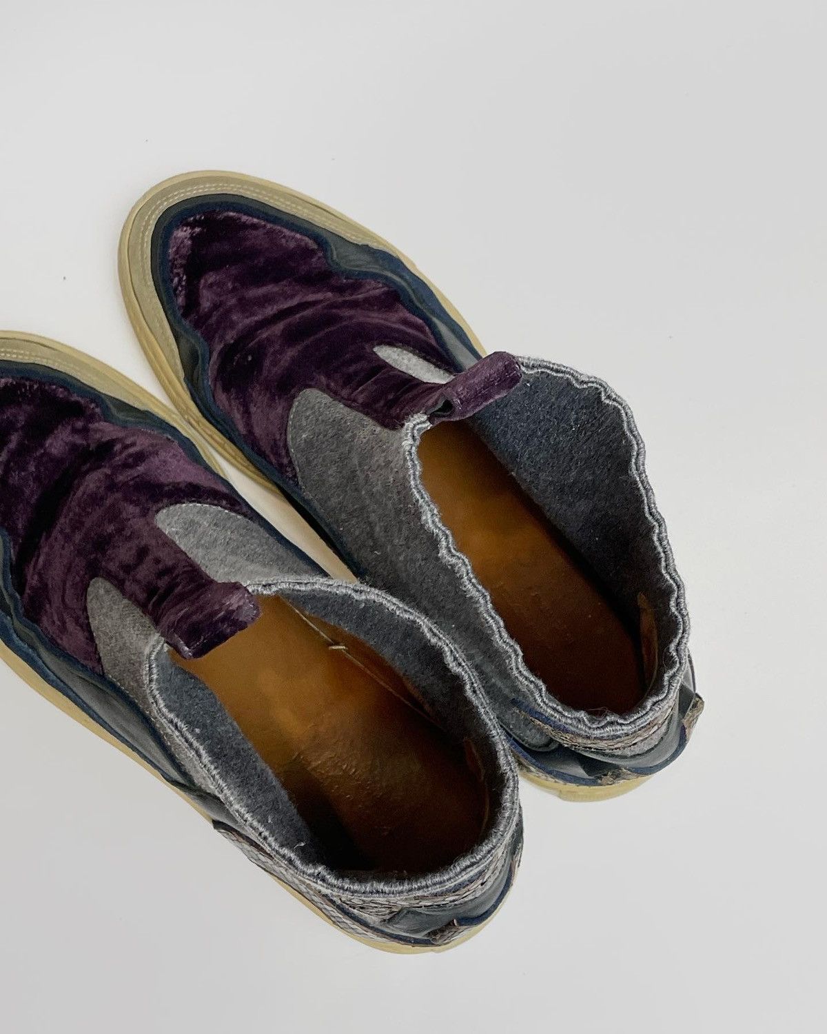 Dries Van Noten NEW! DRIES VAN NOTEN grey wool high top sneaker Size US 7.5 / EU 40-41 - 6 Thumbnail