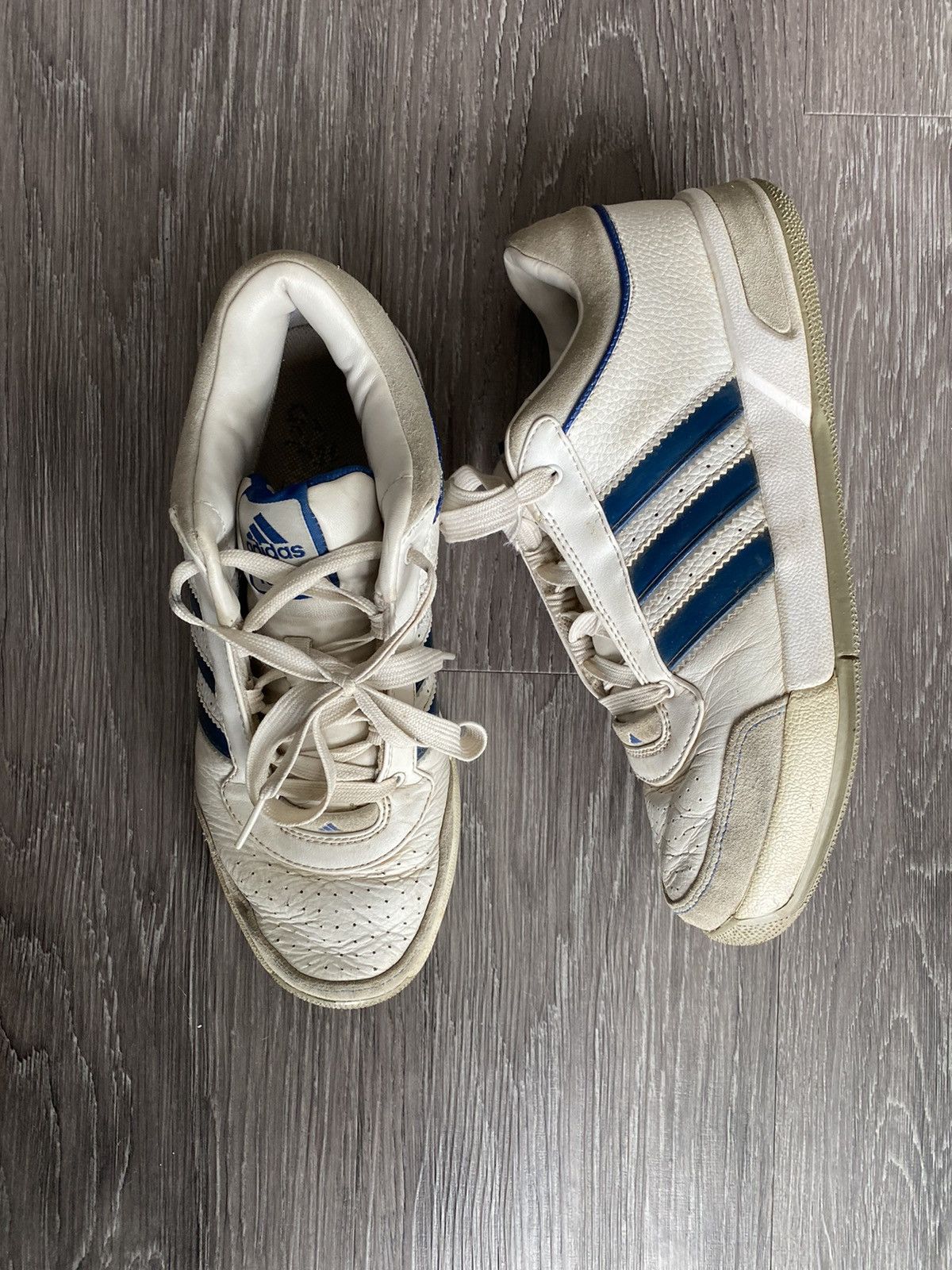 Adidas Rare Adidas Top Ten Low Shoes White Blue Sneakers Vintage Size US 8 / EU 41 - 3 Thumbnail