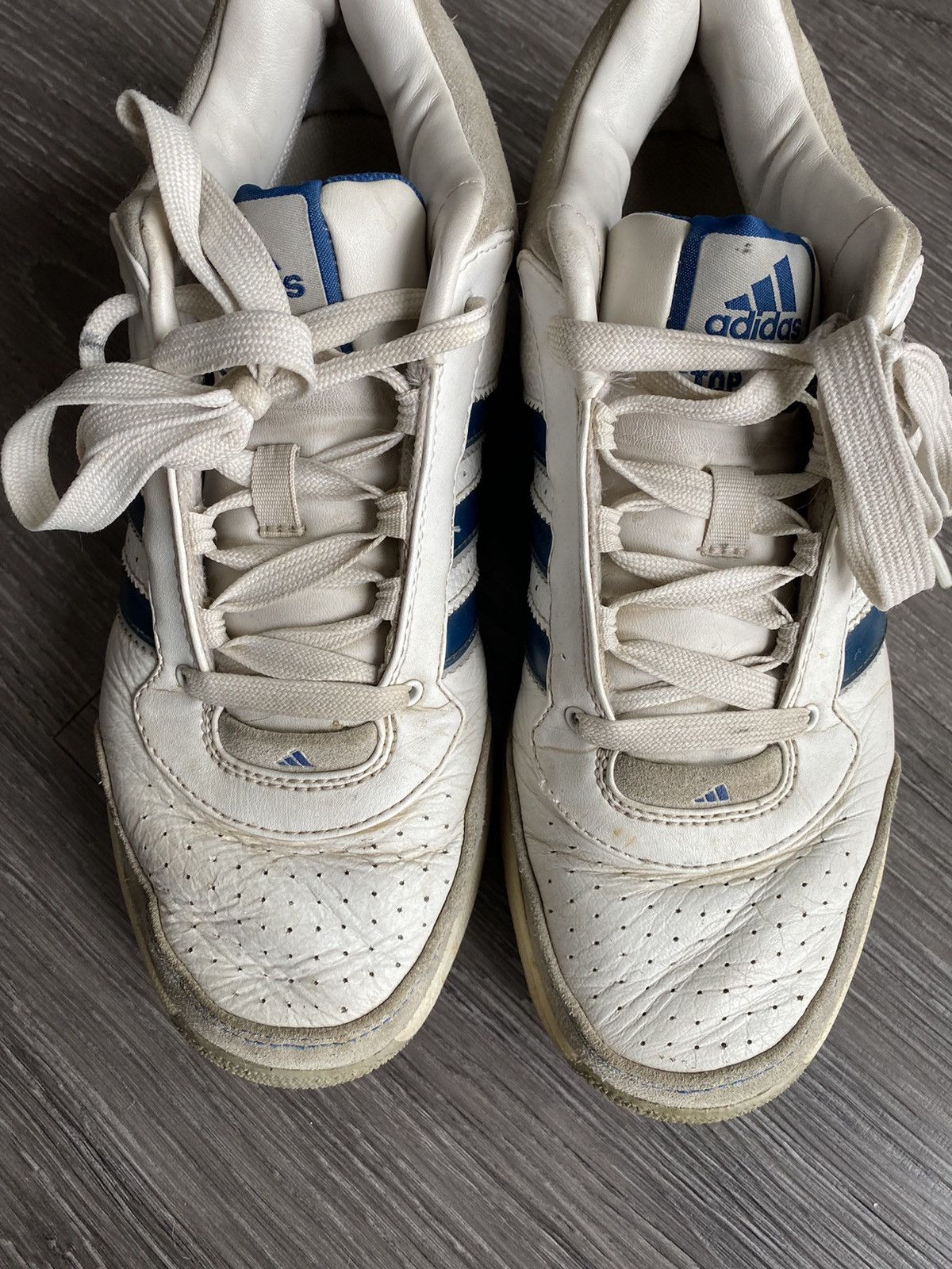 Adidas Rare Adidas Top Ten Low Shoes White Blue Sneakers Vintage Size US 8 / EU 41 - 10 Thumbnail