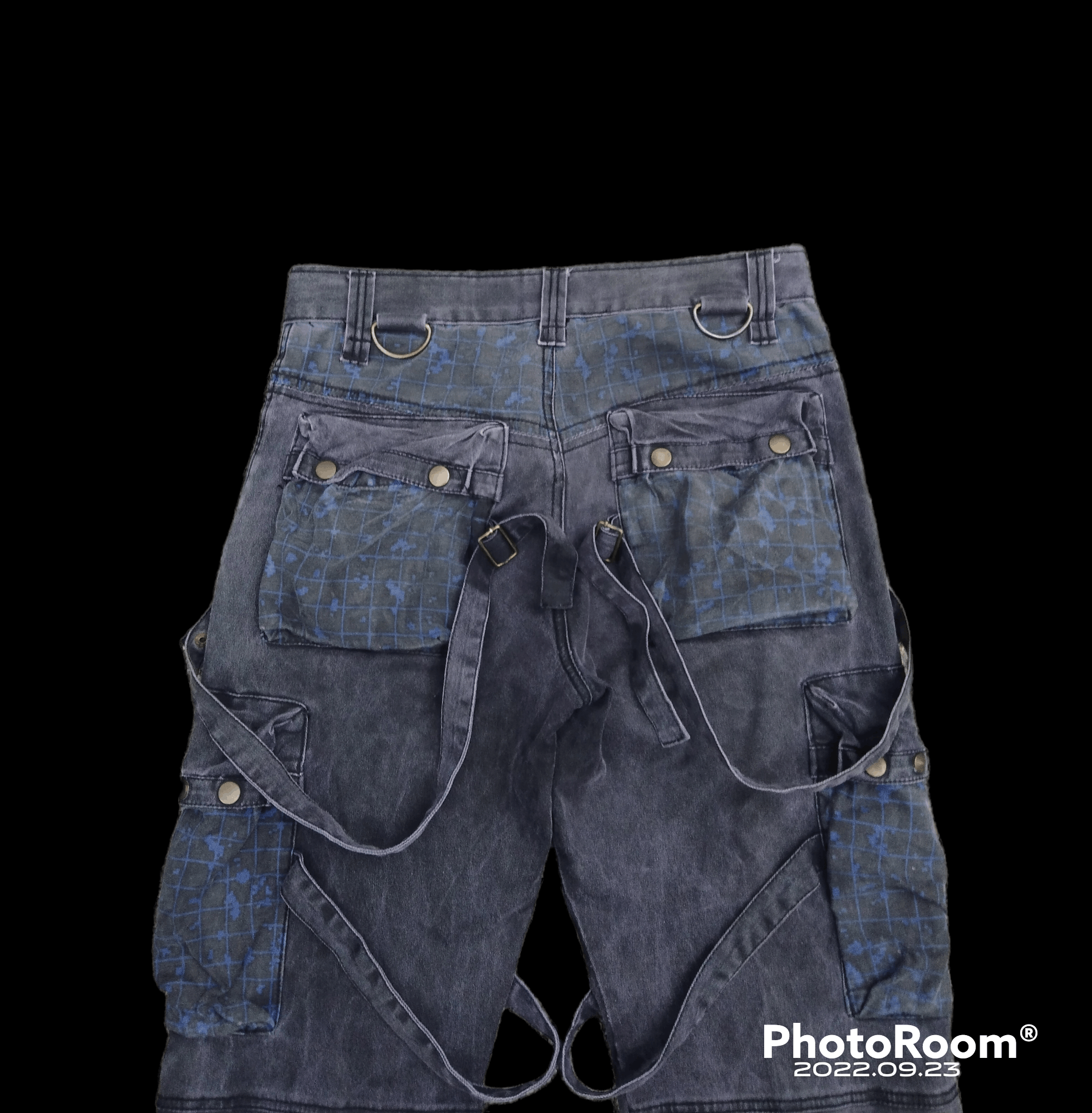 Japanese Brand DiSTRESSED BONDAGE RAIN KING OF THE STREET FASHION PANTS Size US 30 / EU 46 - 5 Thumbnail