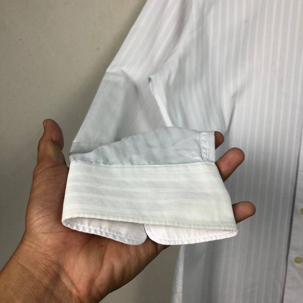 Yves Saint Laurent Yves Saint Laurent Layer Plain White Button Up Shirt Size US M / EU 48-50 / 2 - 6 Thumbnail