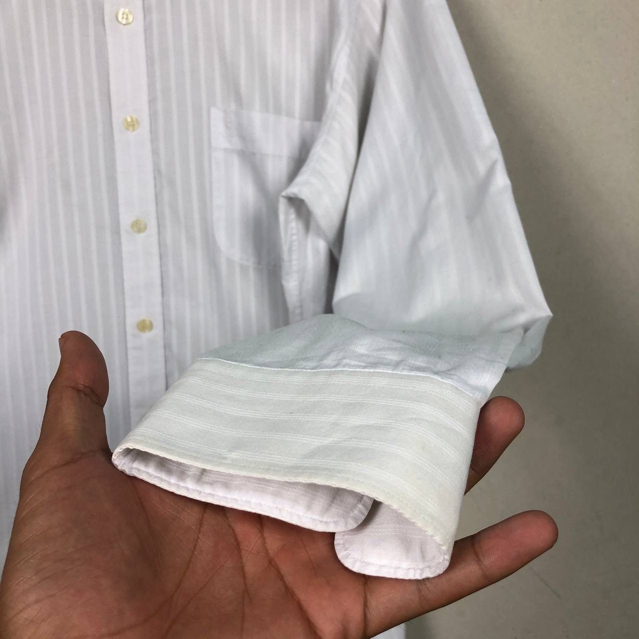 Yves Saint Laurent Yves Saint Laurent Layer Plain White Button Up Shirt Size US M / EU 48-50 / 2 - 5 Thumbnail
