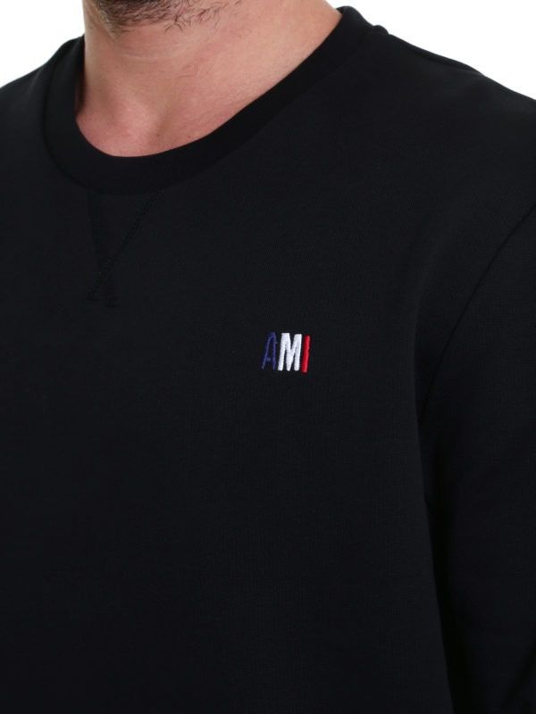 AMI NEW AMI Small Embroidered Logo Black Sweatshirt Size US M / EU 48-50 / 2 - 3 Thumbnail