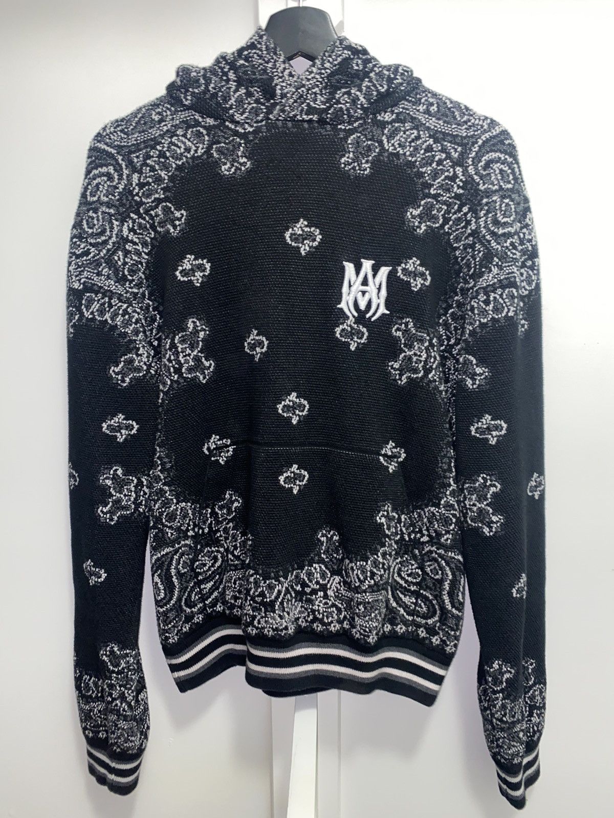 image of Amiri Bandana Sweater in Black, Men's (Size Small)