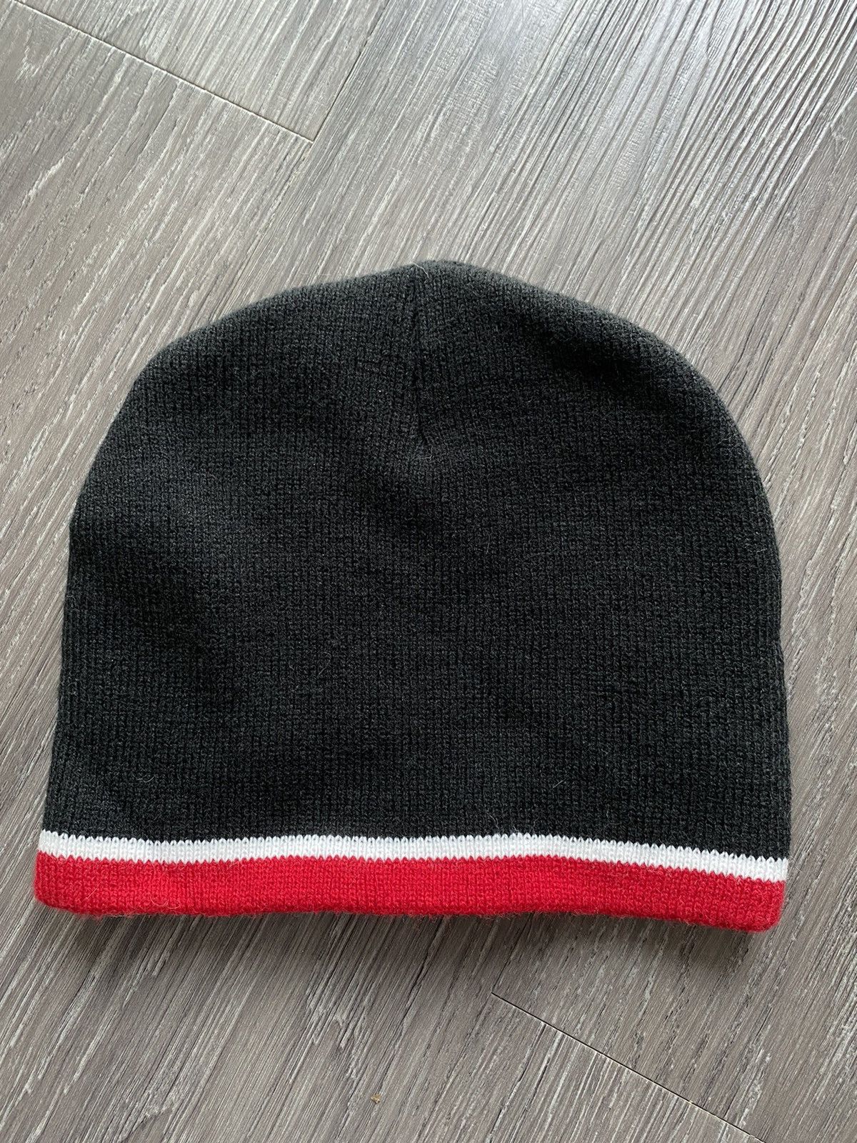 Vintage Black Fire Skull Skater Beanie Skully Size ONE SIZE - 2 Thumbnail