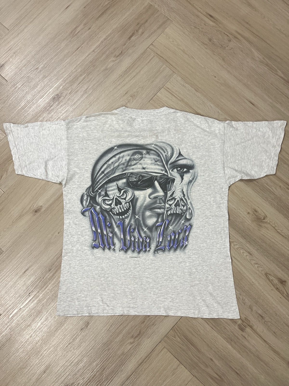 Vtg 90s Aztlan Graphics Mi Vida Loca Shirt