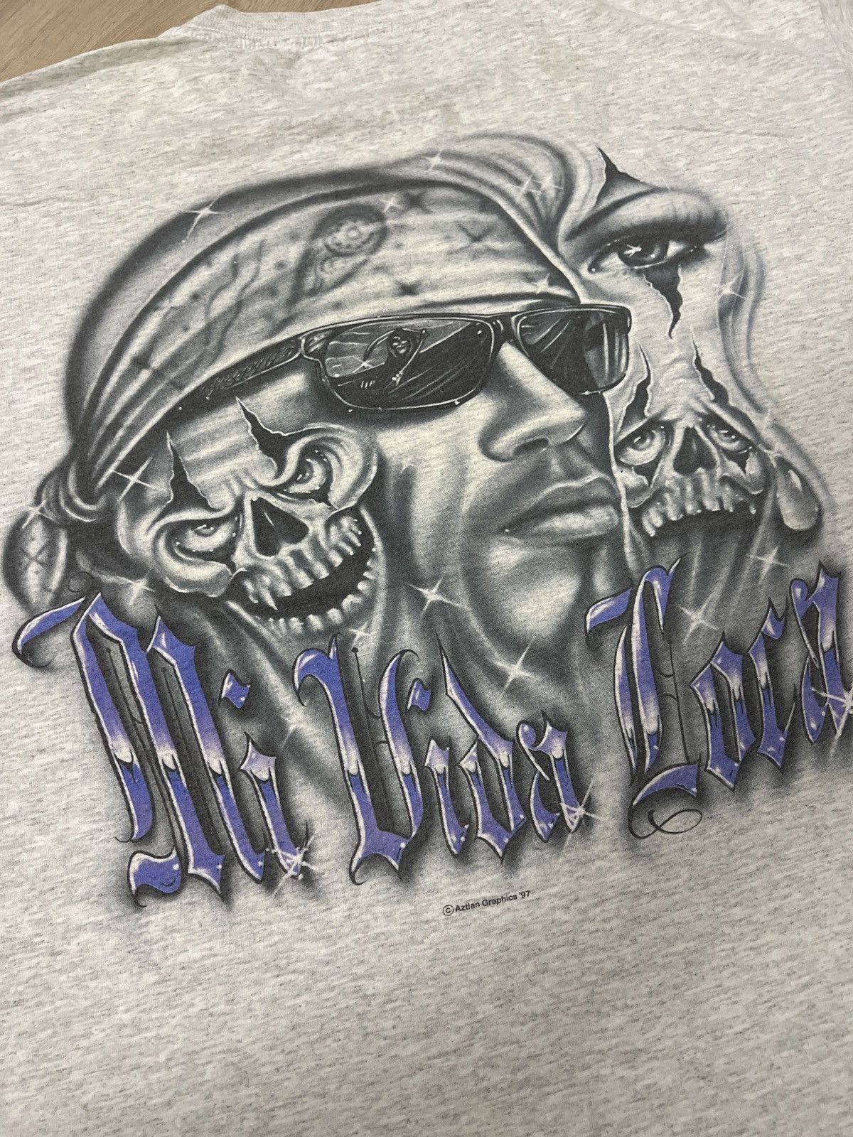 Vtg 90s Aztlan Graphics Mi Vida Loca Shirt