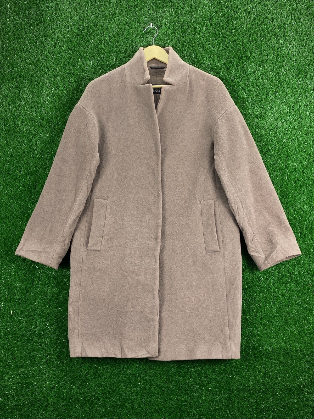 image of Vintage Cinzia Rocca Wool Long Coat in Brown, Women's (Size Medium)