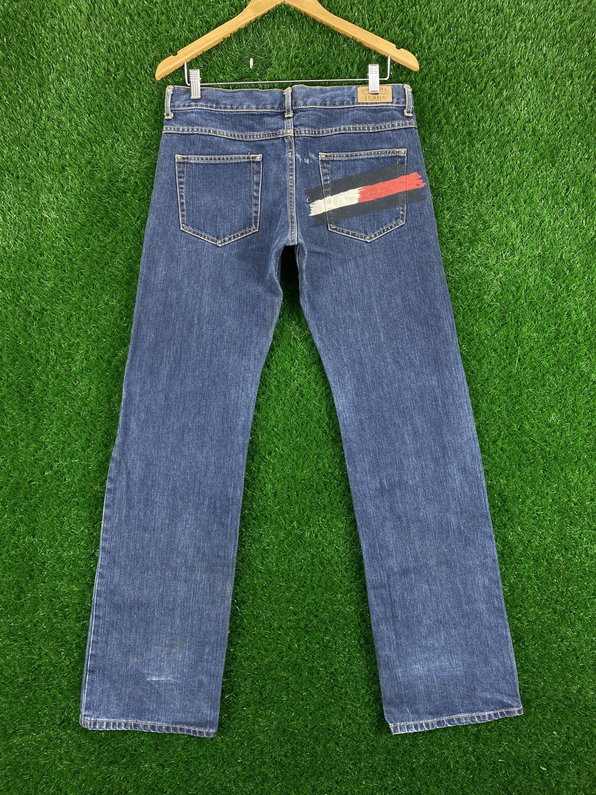 Tommy Hilfiger × Tommy Jeans × Vintage Vintage Tommy Jeans Dark Blue Denim Jeans Hilfiger Size 32" / US 10 / IT 46 - 2 Thumbnail