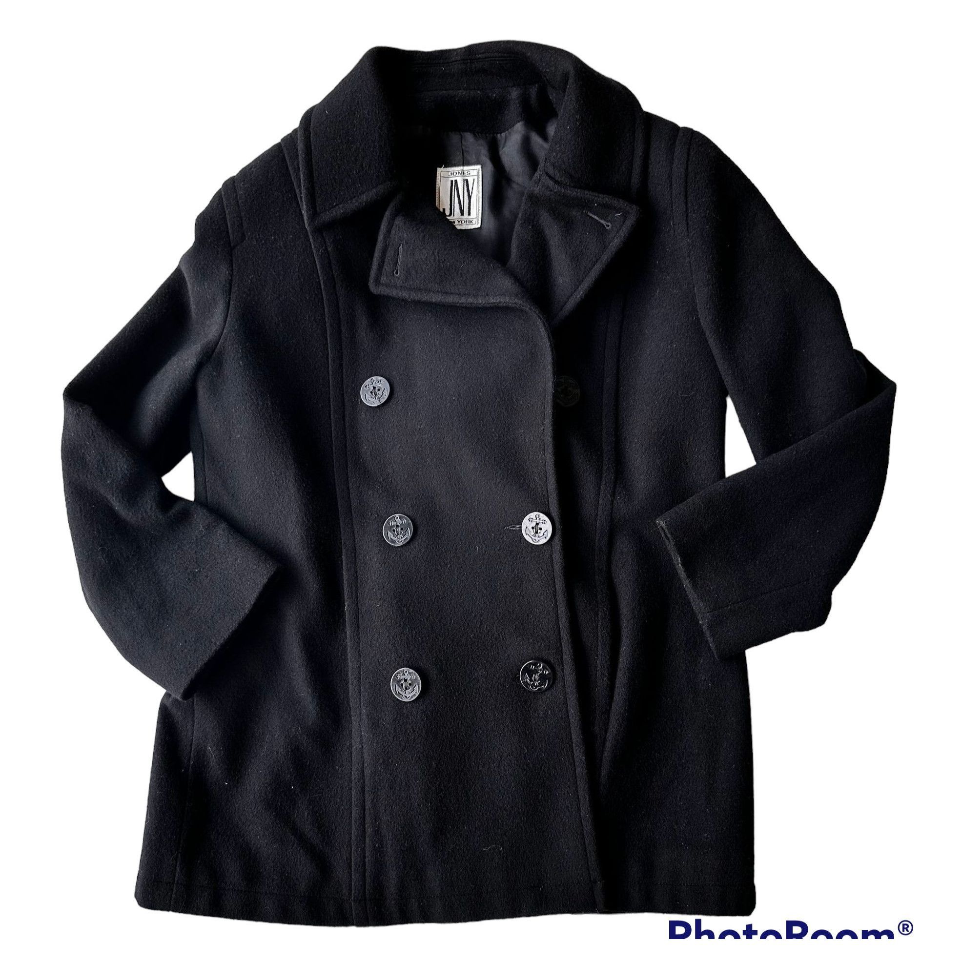 Jones New York Peacoat Medium? JNY Wool Navy Vintage 80's